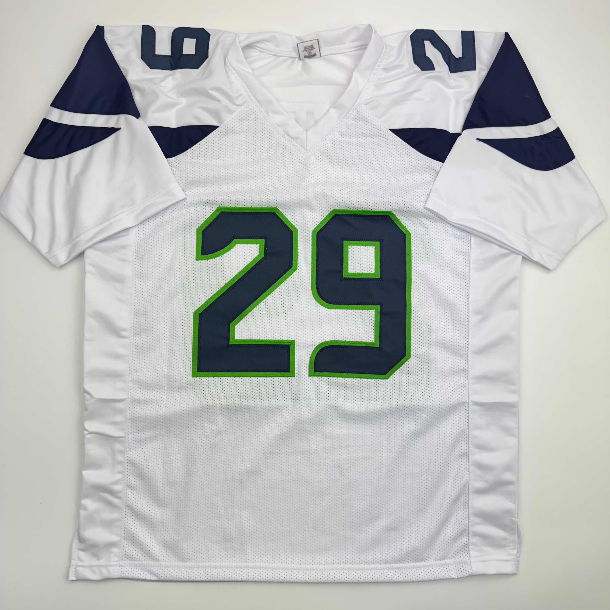 Autographed/Signed Earl Thomas III Seattle White Football Jersey Beckett BAS COA - Image 4