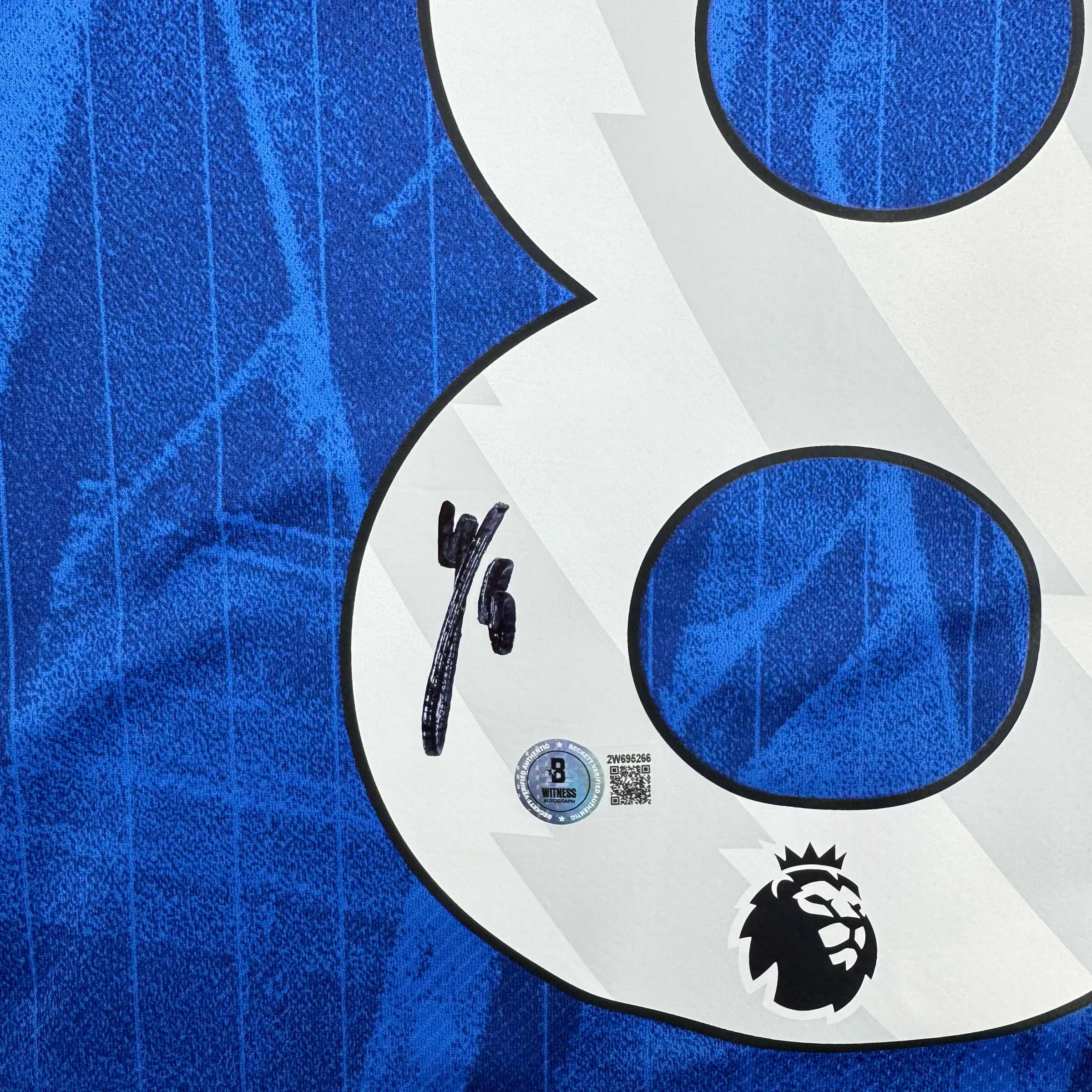 Autographed/Signed Enzo Fernandez Chelsea FC Blue Soccer Futbol Jersey Beckett BAS COA - Image 3
