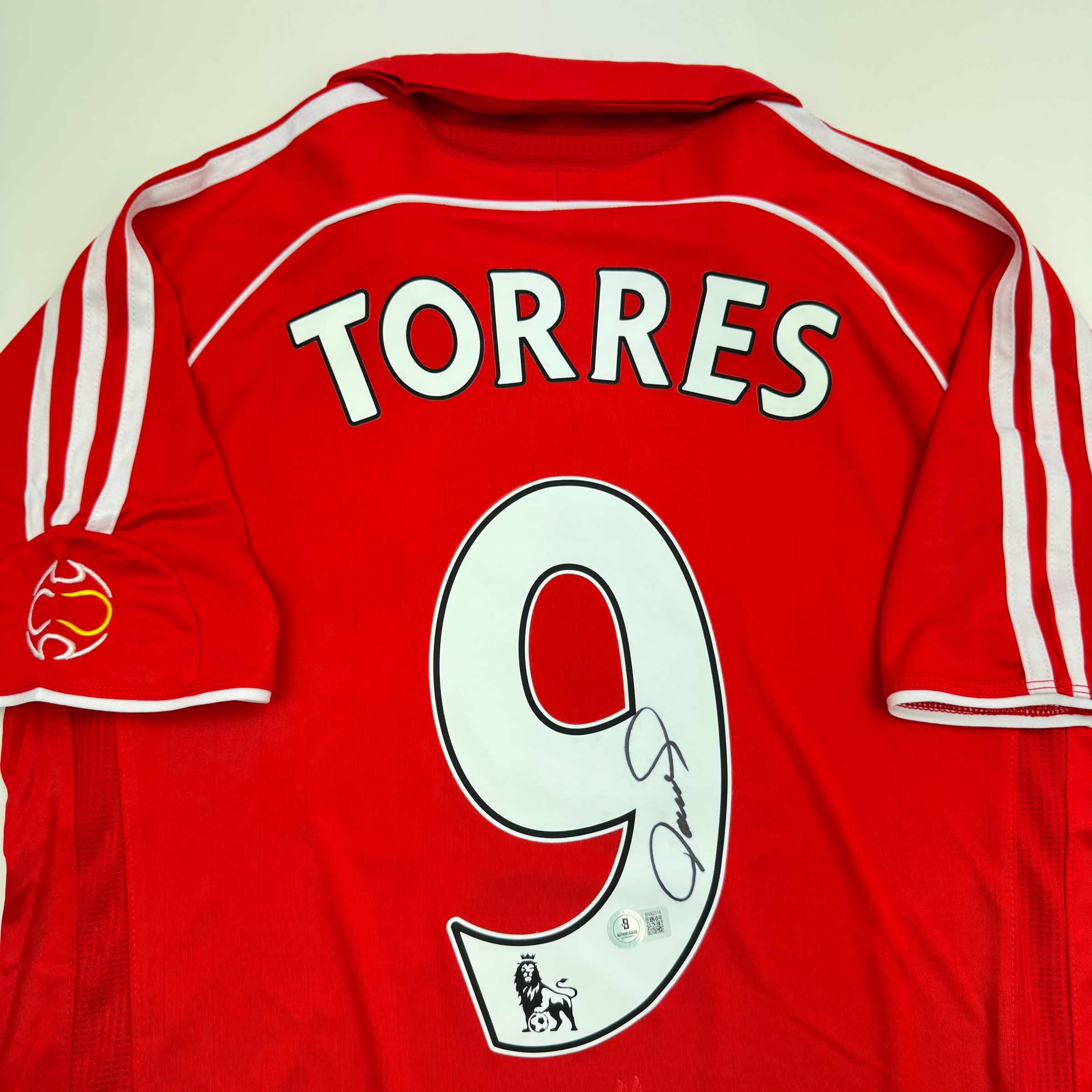 Autographed/Signed Fernando Torres Liverpool Red Soccer Jersey Beckett BAS COA - Image 2