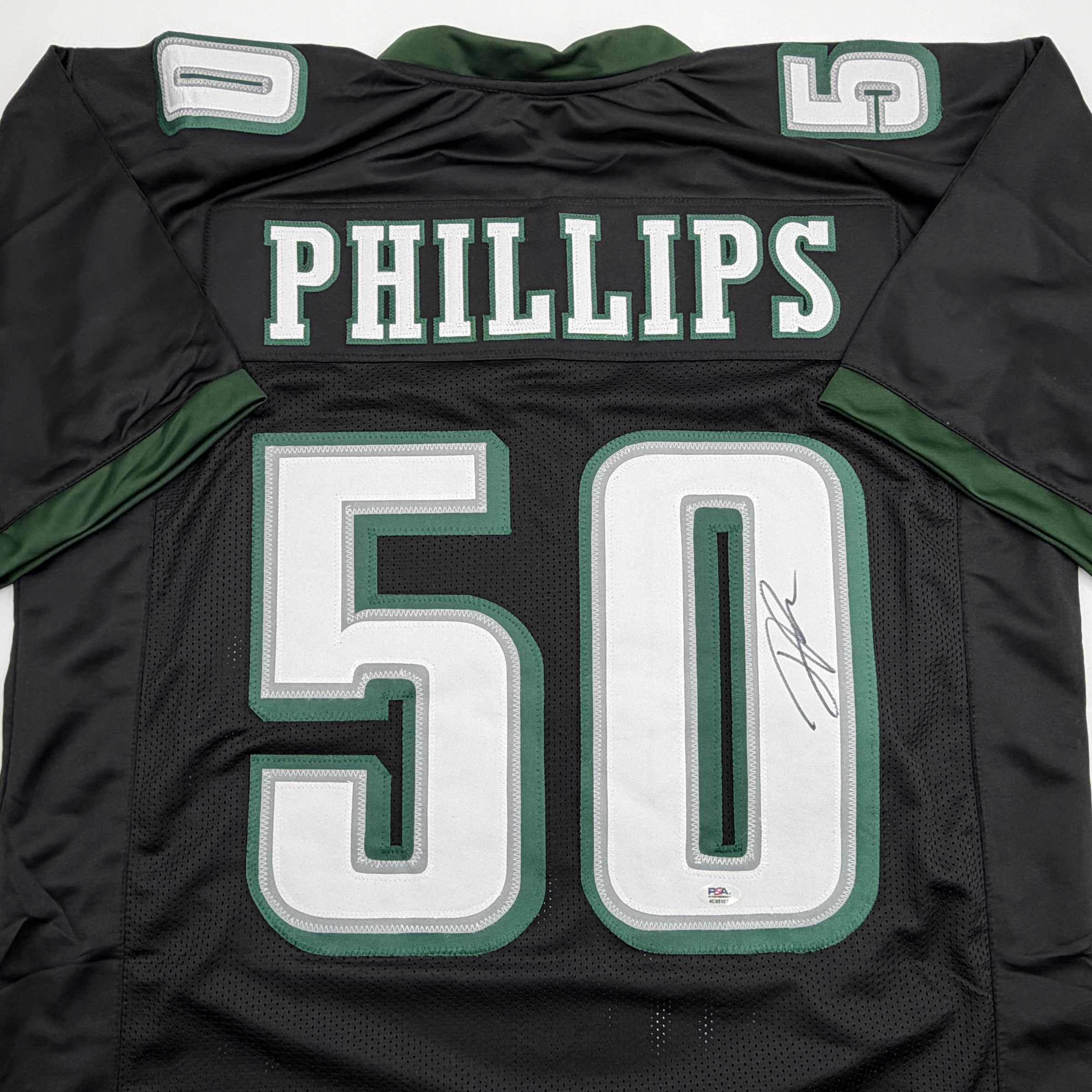 Autographed/Signed Jaelan Phillips Philadelphia Black Football Jersey PSA/DNA COA - Image 2