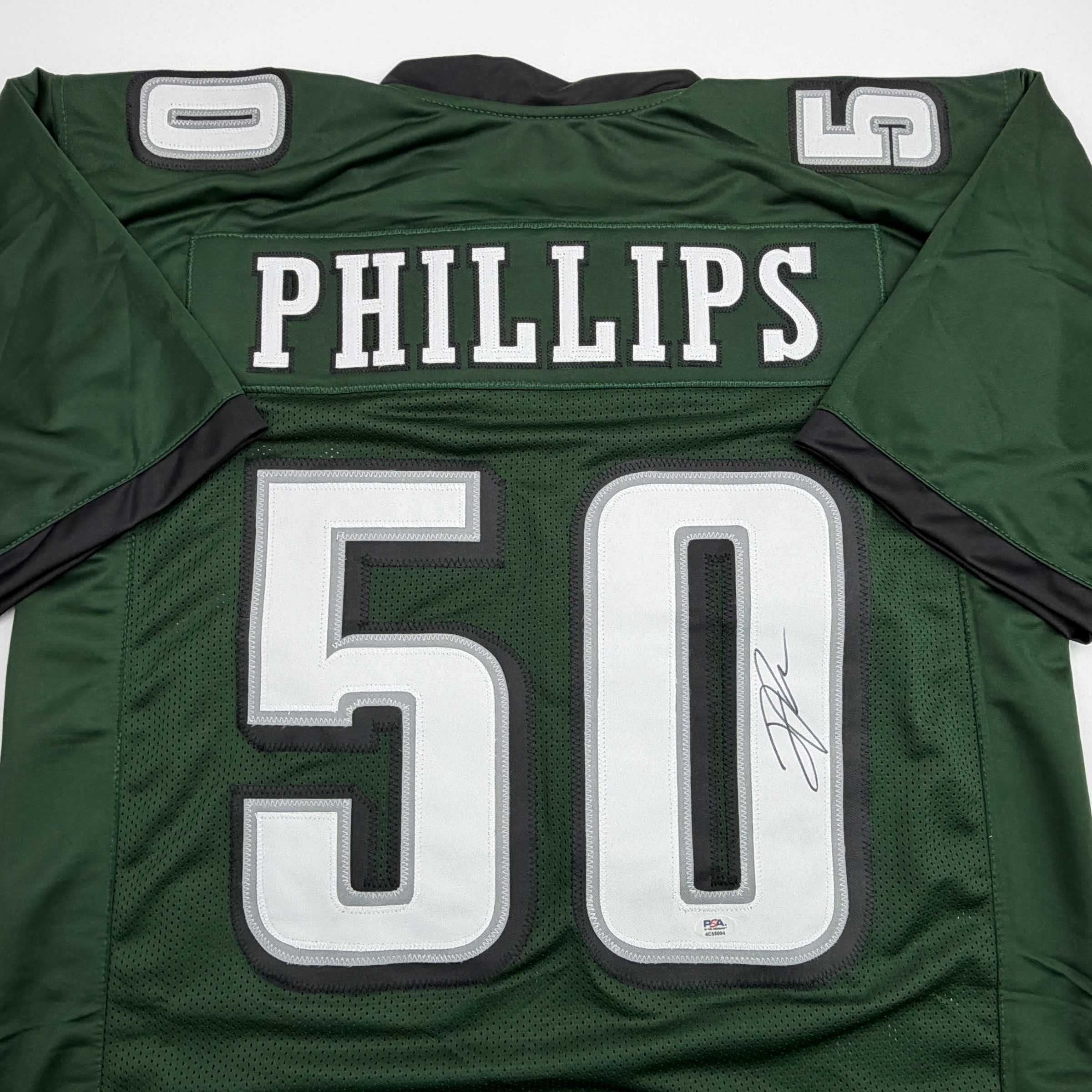 Autographed/Signed Jaelan Phillips Philadelphia Midnight Green Football Jersey PSA/DNA COA - Image 2
