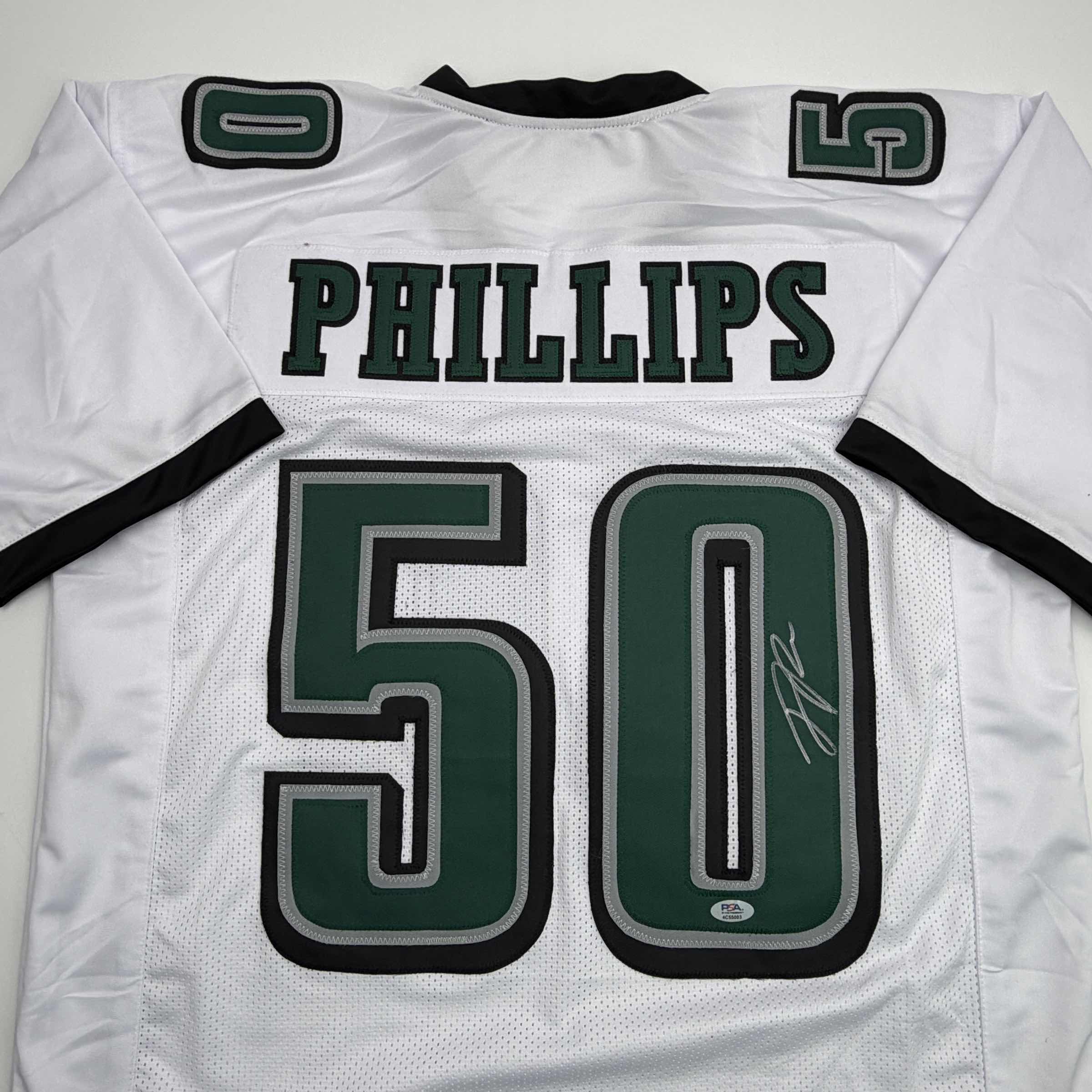 Autographed/Signed Jaelan Phillips Philadelphia White Football Jersey PSA/DNA COA - Image 2