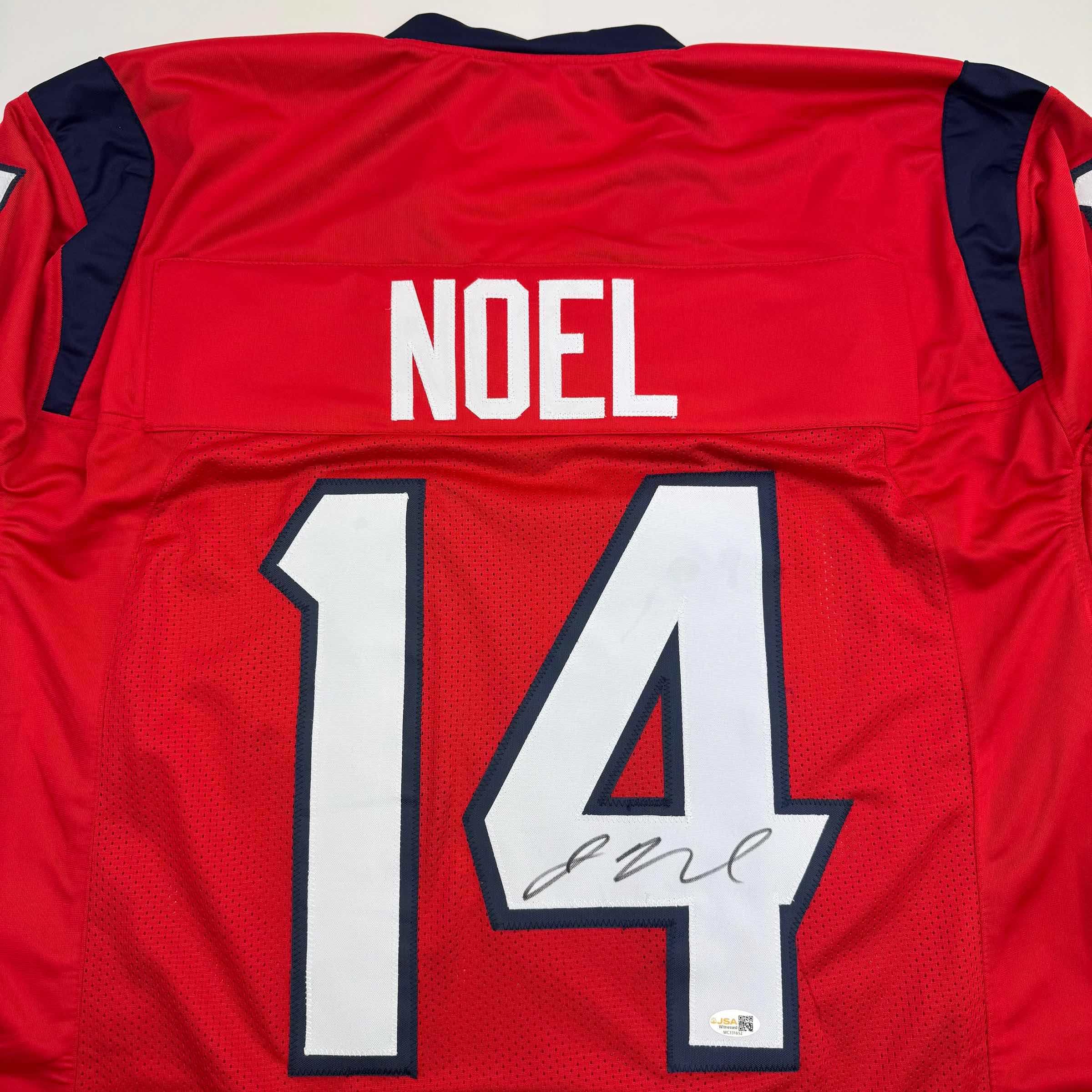 Autographed/Signed Jaylin Noel Houston Red Football Jersey JSA COA - Image 2