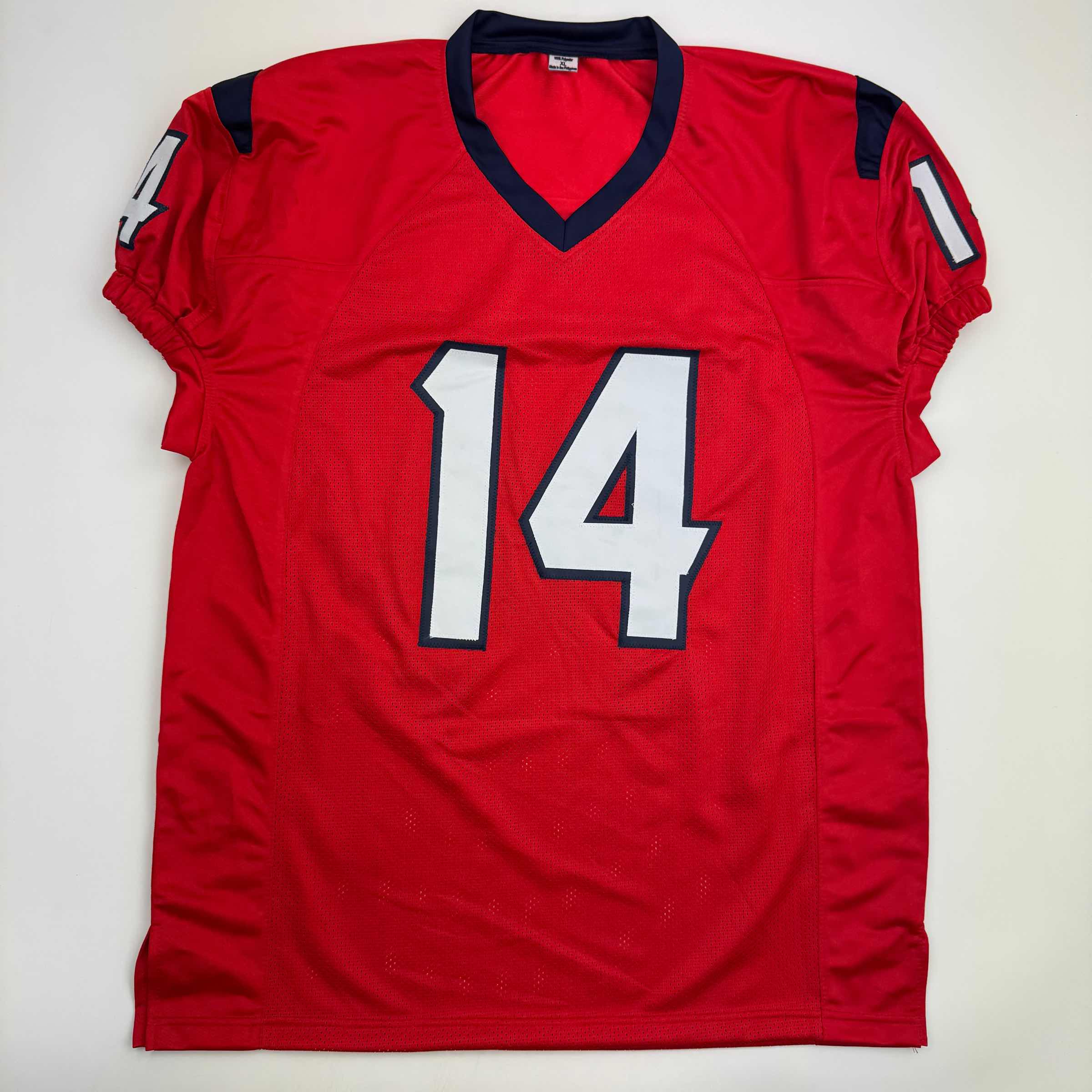 Autographed/Signed Jaylin Noel Houston Red Football Jersey JSA COA - Image 4