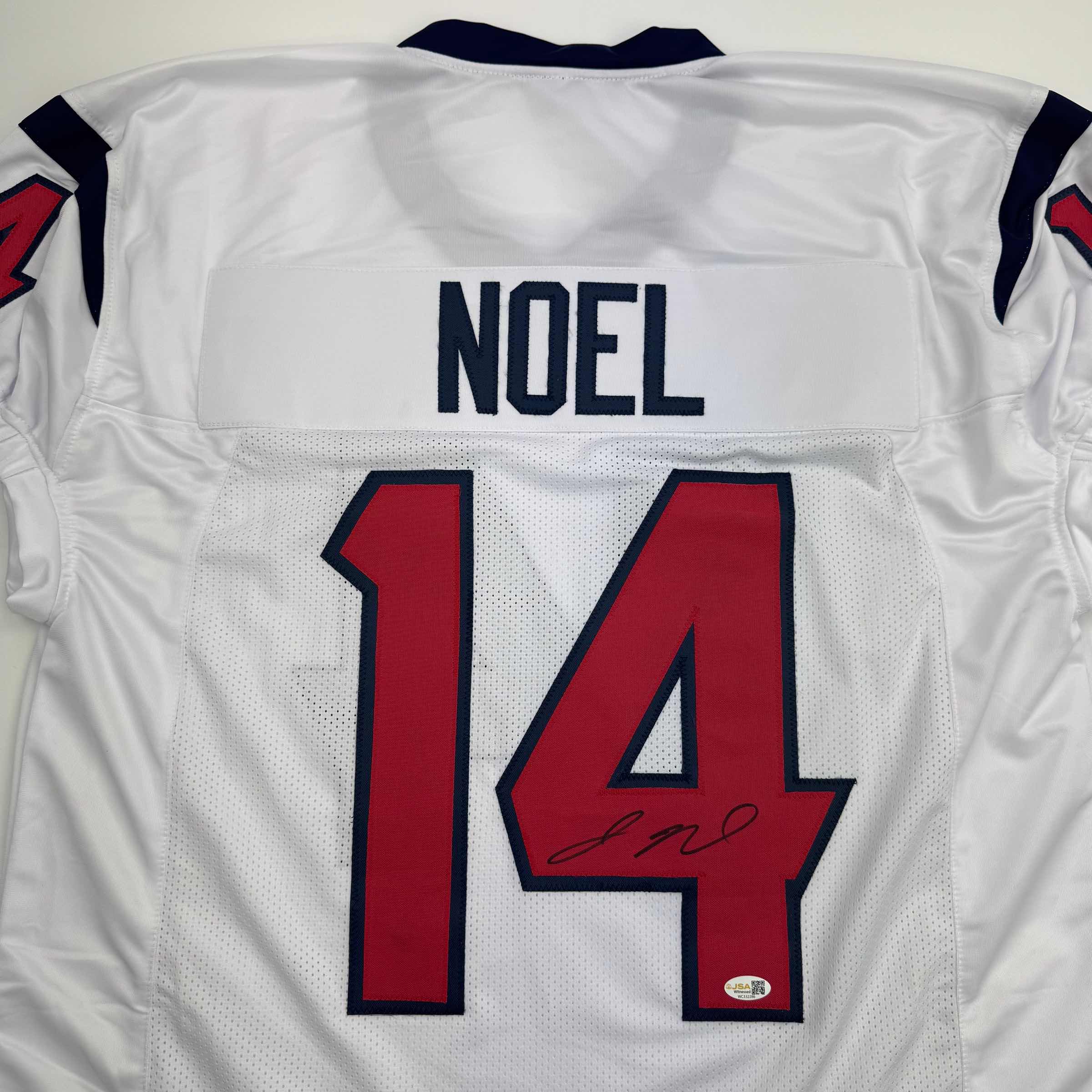 Autographed/Signed Jaylin Noel Houston White Football Jersey JSA COA - Image 2