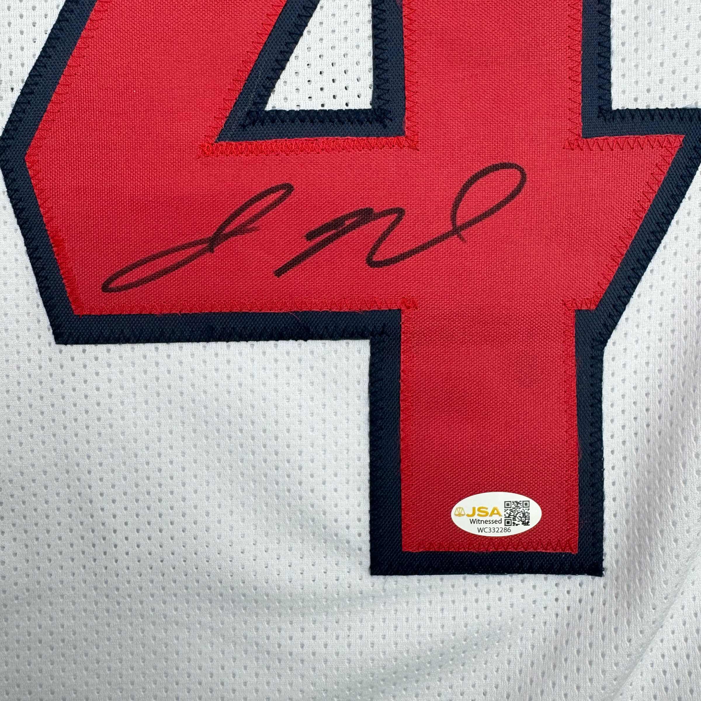 Autographed/Signed Jaylin Noel Houston White Football Jersey JSA COA - Image 3