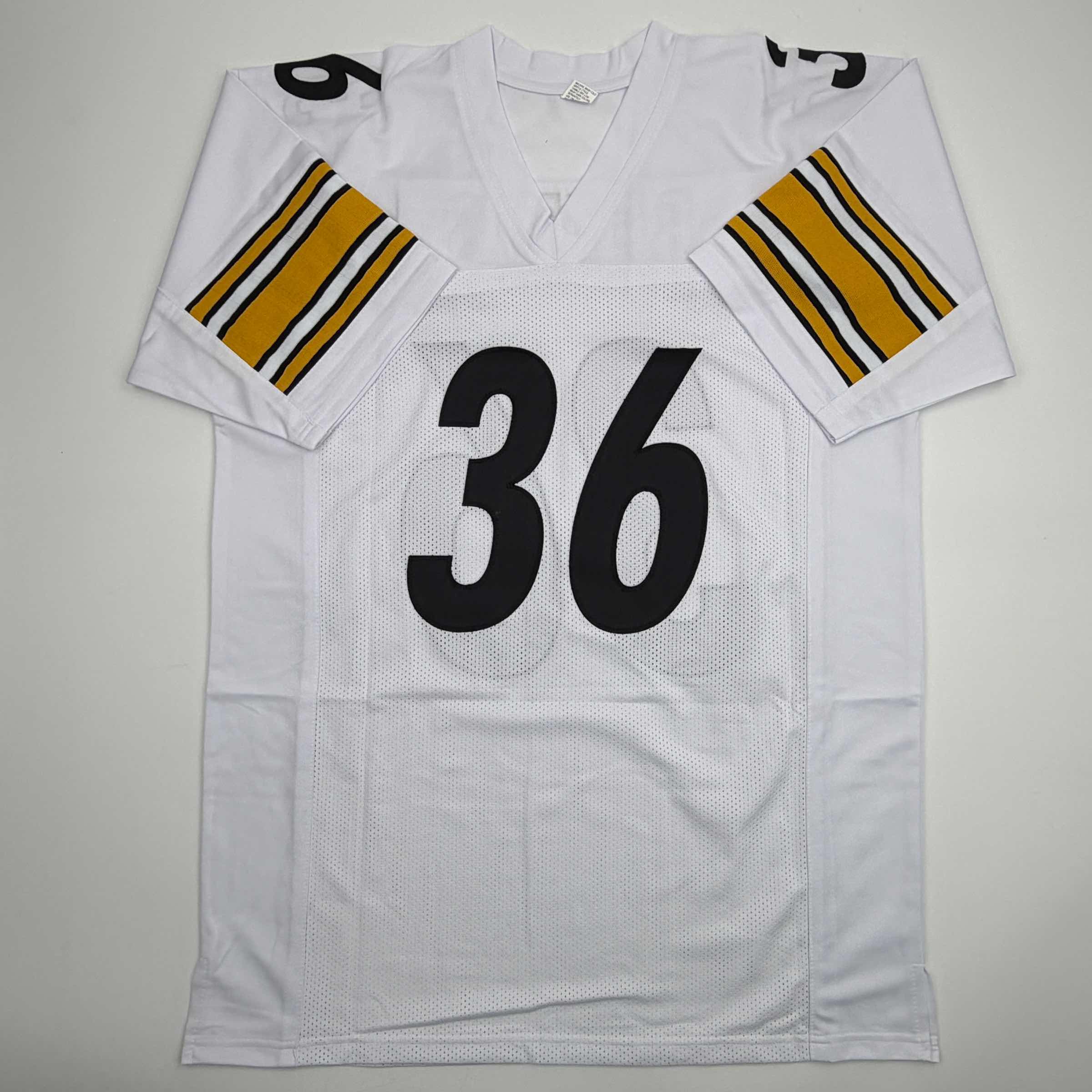 Autographed/Signed Jerome Bettis Pittsburgh White Football Jersey JSA COA - Image 4