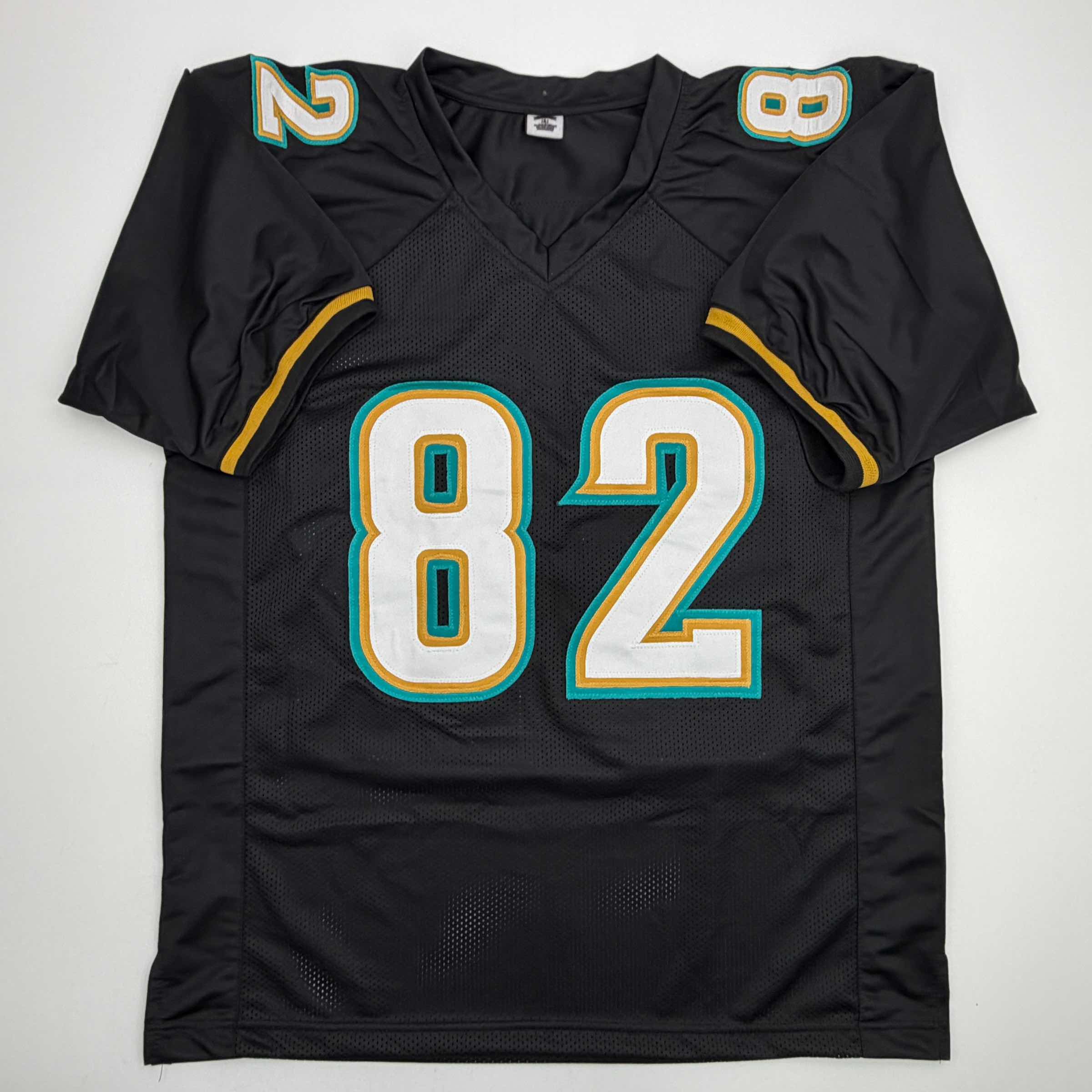 Autographed/Signed Jimmy Smith Jacksonville Black Football Jersey Beckett BAS COA - Image 4