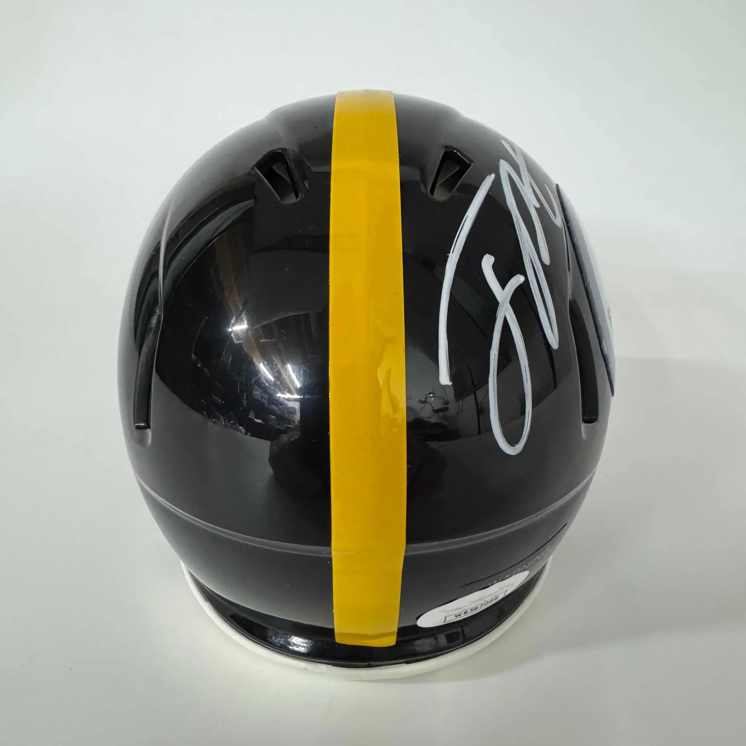 Autographed/Signed Joey Porter Jr. Pittsburgh Steelers Mini Football Helmet JSA COA - Image 2