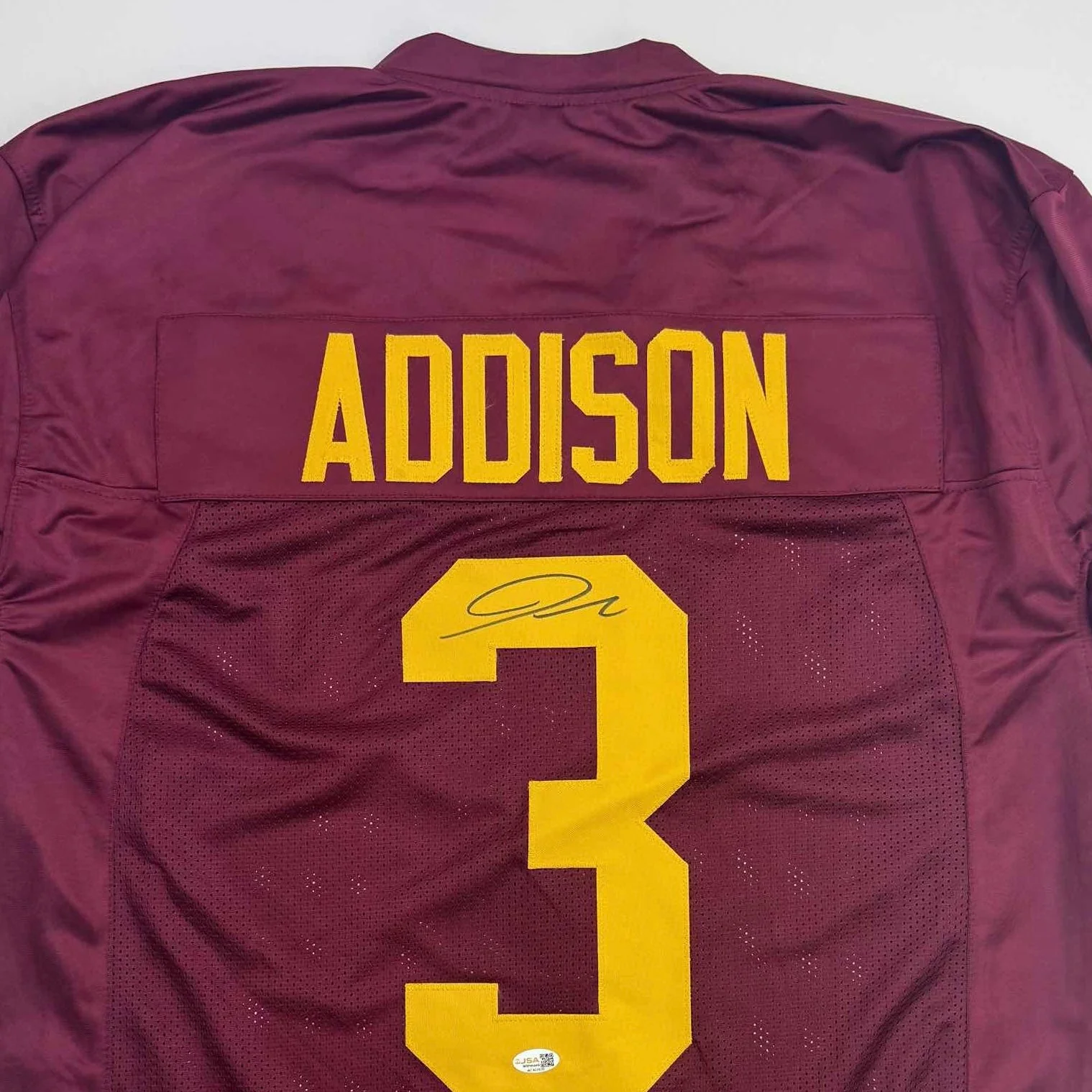Autographed/Signed Jordan Addison USC Southern Cal Red College Football Jersey JSA COA - Image 2