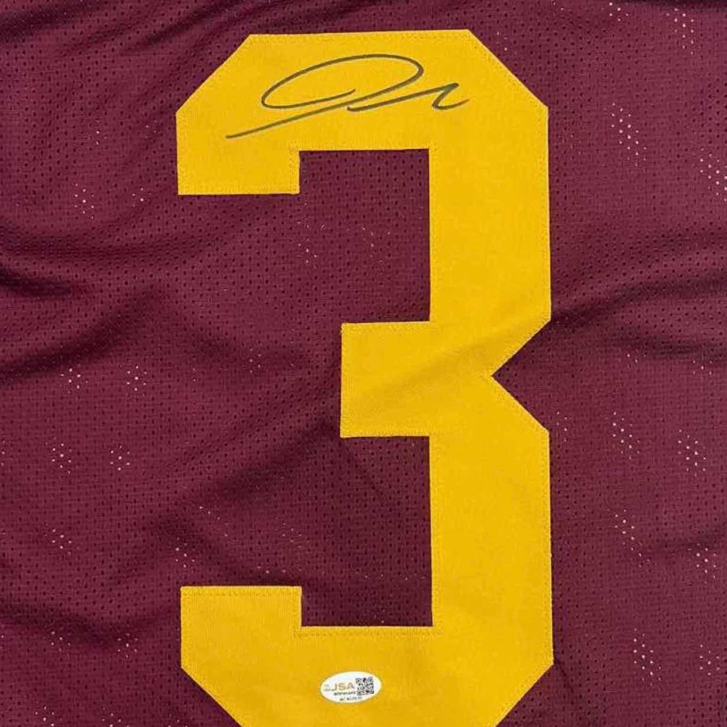 Autographed/Signed Jordan Addison USC Southern Cal Red College Football Jersey JSA COA - Image 3