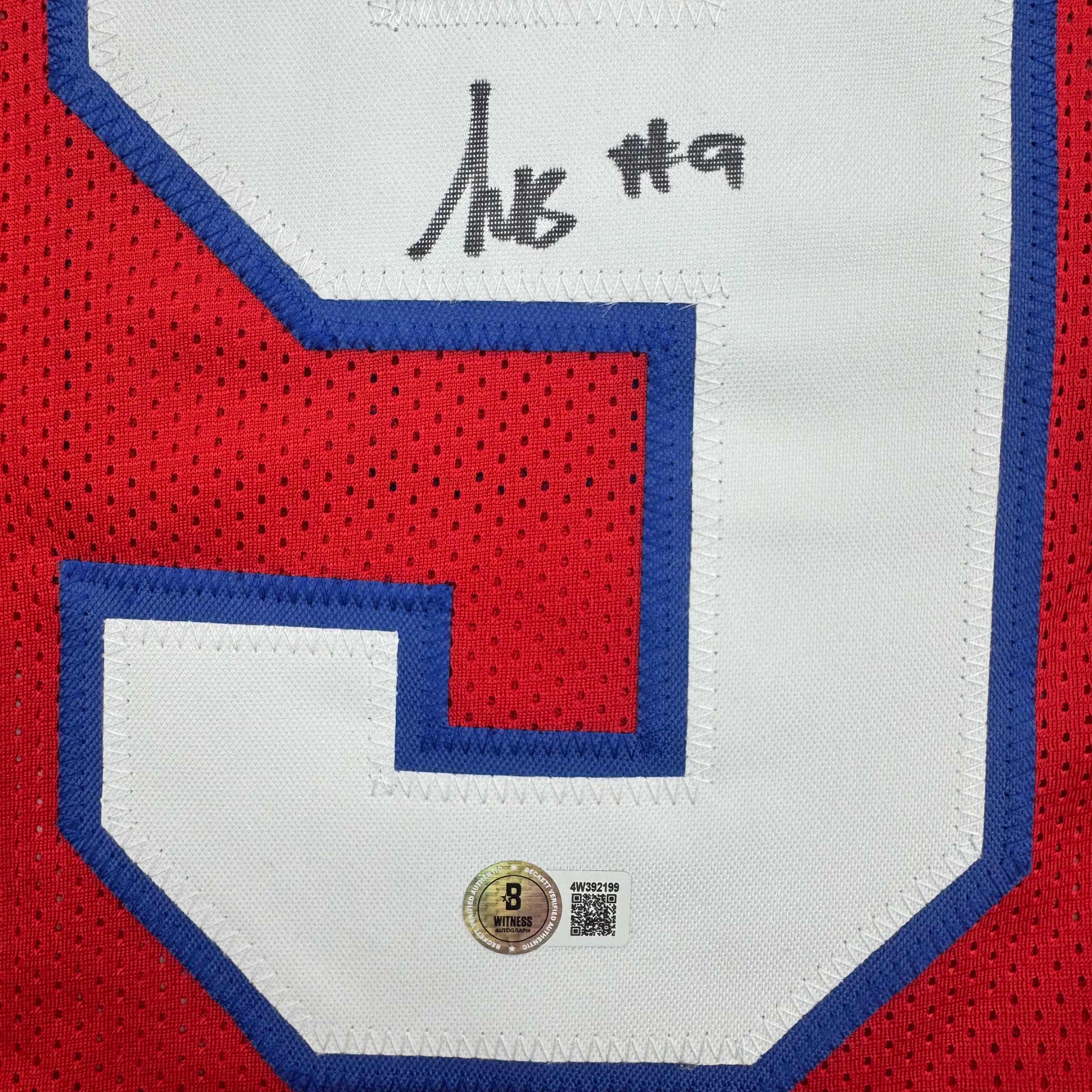 Autographed/Signed Kayshon Boutte New England Red Football Jersey Beckett BAS COA - Image 3