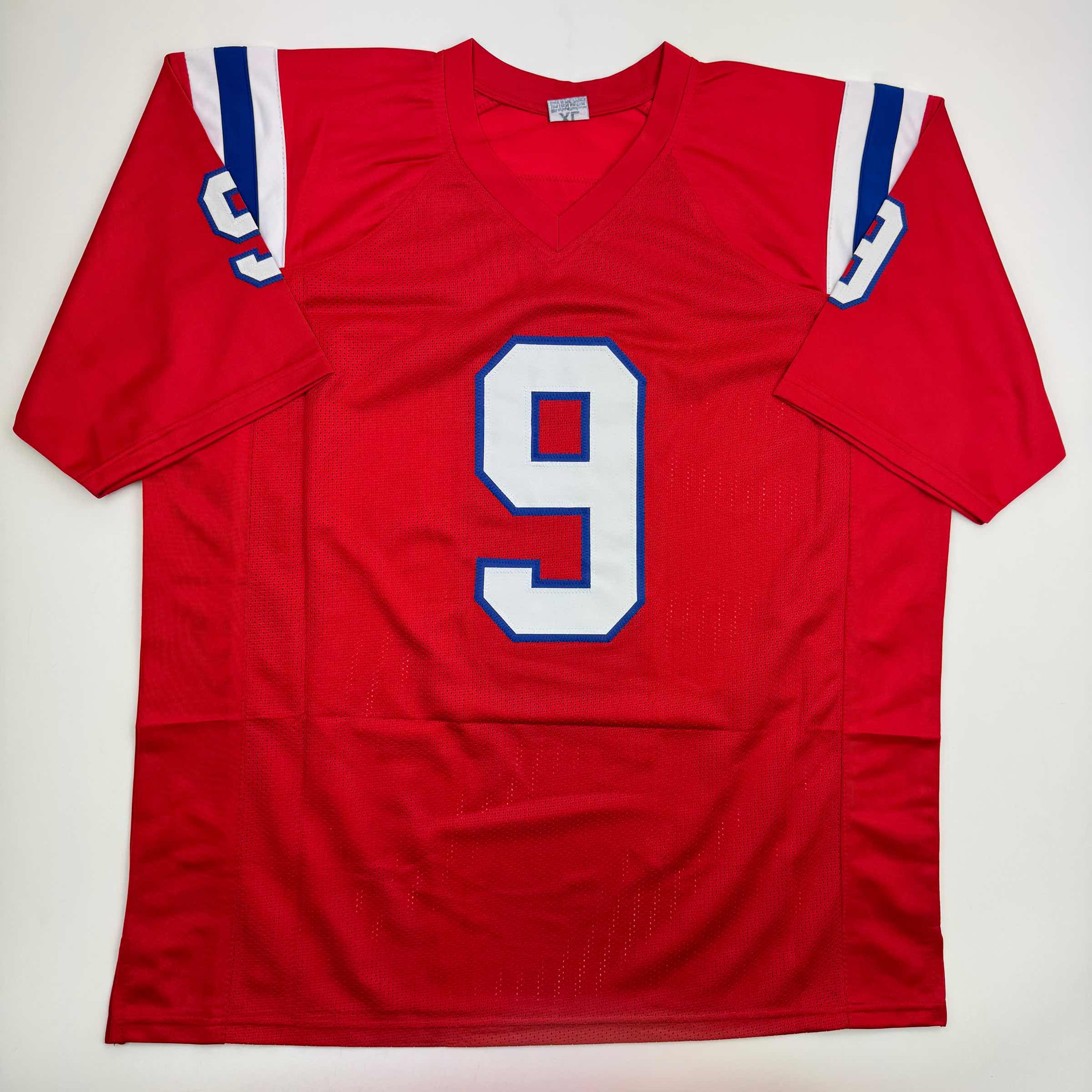 Autographed/Signed Kayshon Boutte New England Red Football Jersey Beckett BAS COA - Image 4