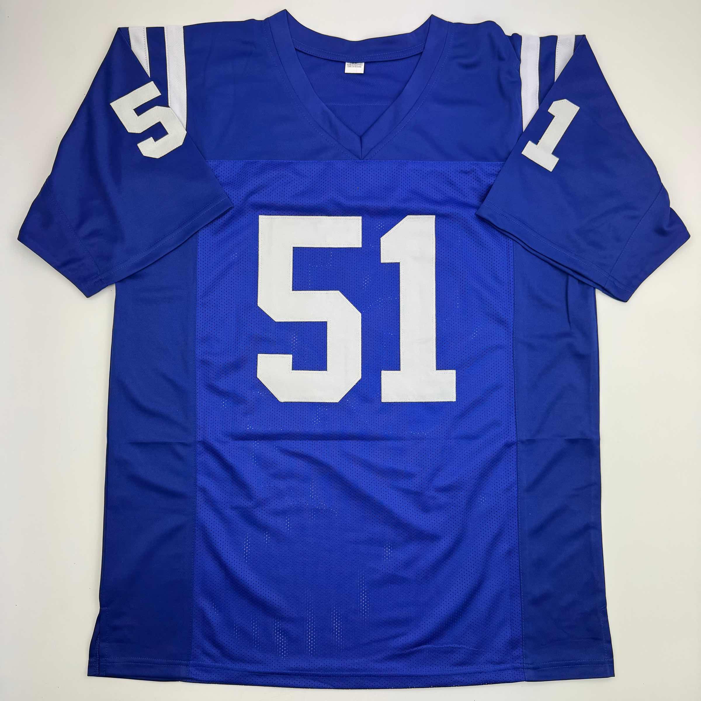 Autographed/Signed Kwity Paye Indianapolis Blue Football Jersey Beckett BAS COA - Image 4