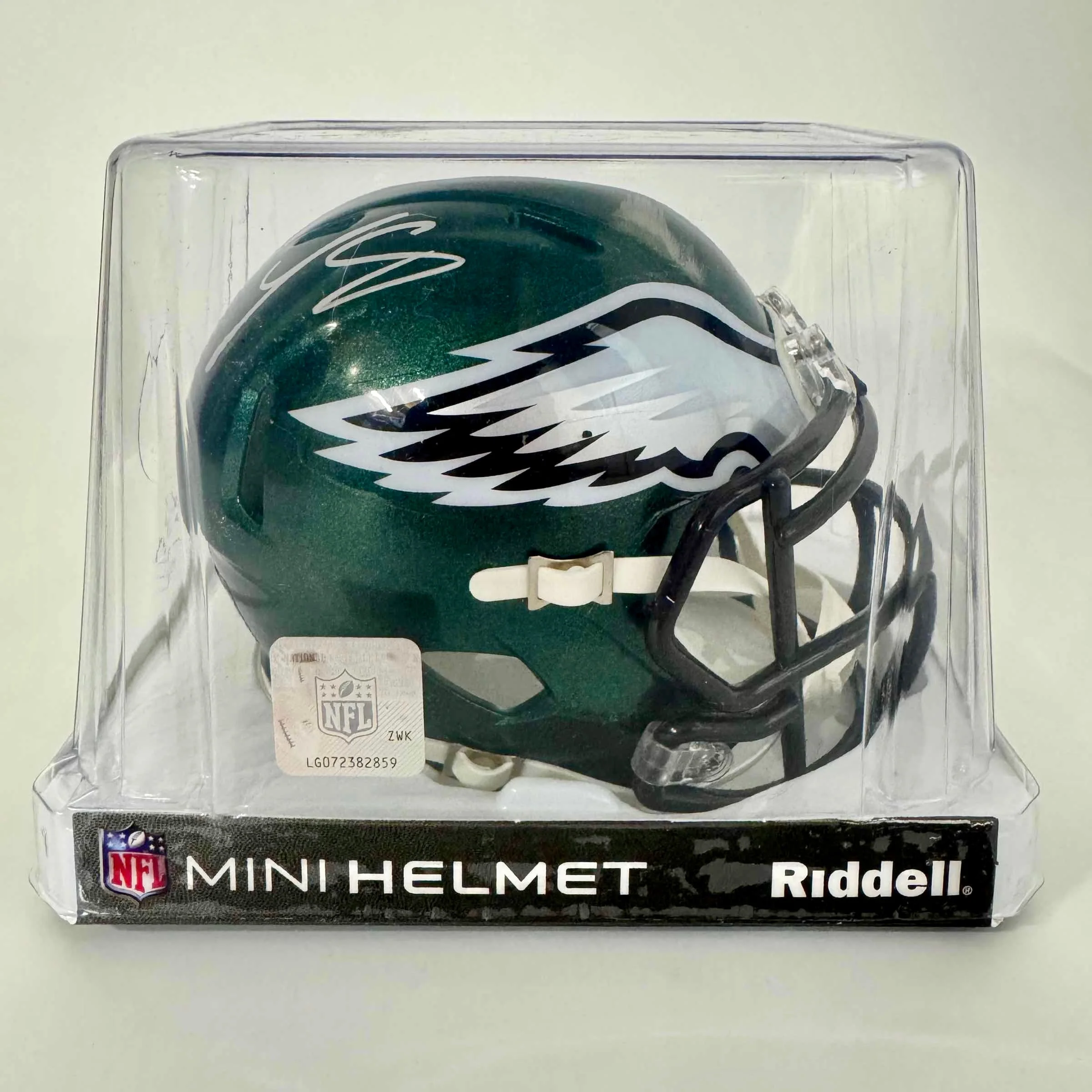 Autographed/Signed LeSean McCoy Philadelphia Eagles Mini Football Helmet JSA COA - Image 2