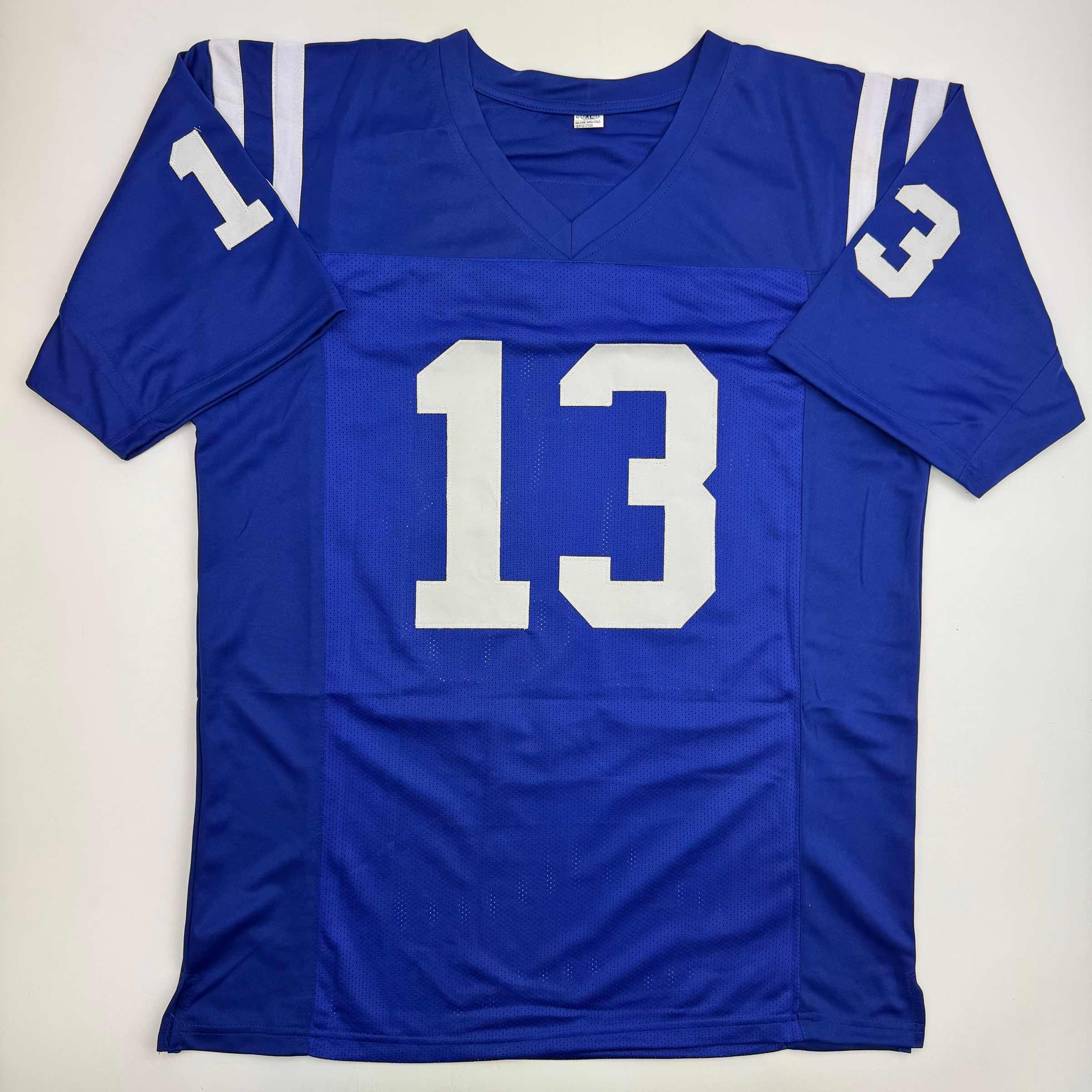 Autographed/Signed Mike Vanderjagt Dallas Blue Football Jersey JSA COA - Image 4