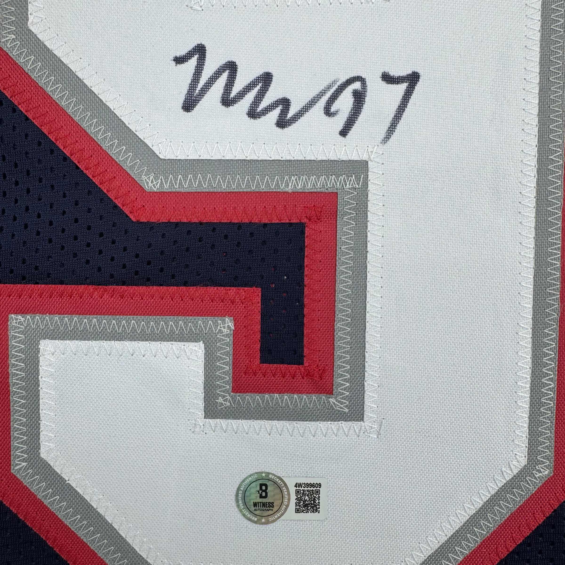 Autographed/Signed Milton Williams New England Blue Football Jersey Beckett BAS COA - Image 3