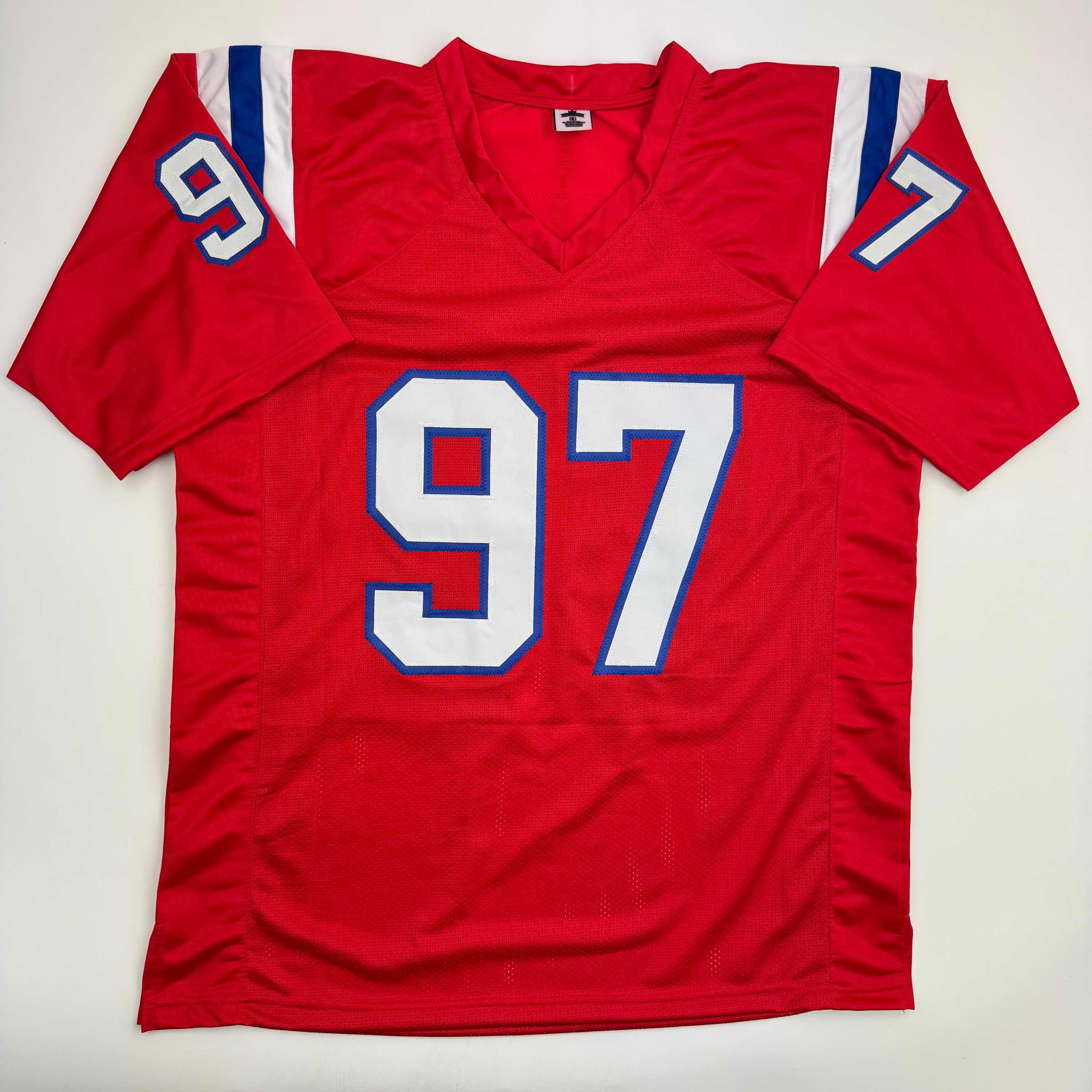 Autographed/Signed Milton Williams New England Red Football Jersey Beckett BAS COA - Image 4