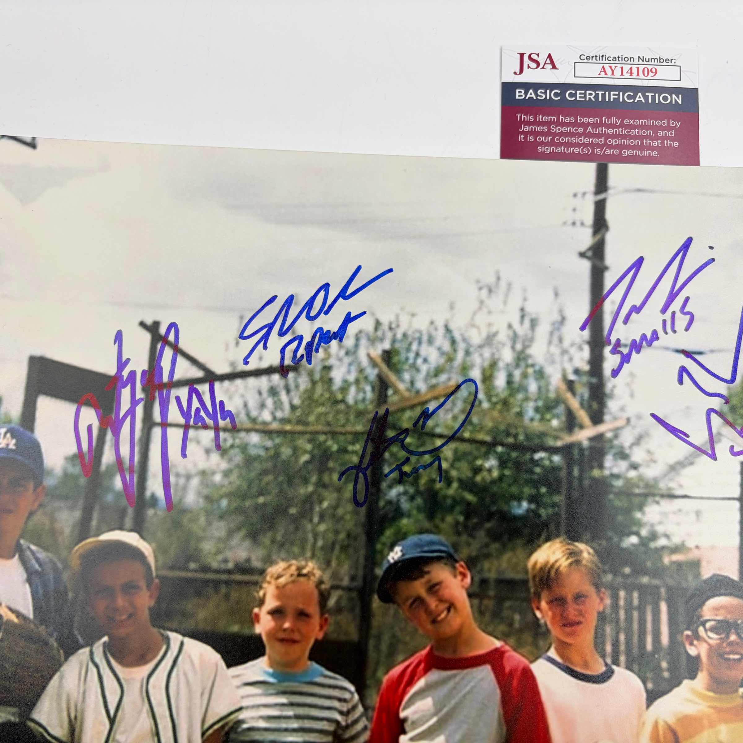 Autographed/Signed The Sandlot Movie 8x Inscribed Cast Member Sigs 16x20 Baseball Photo JSA COA - Image 2