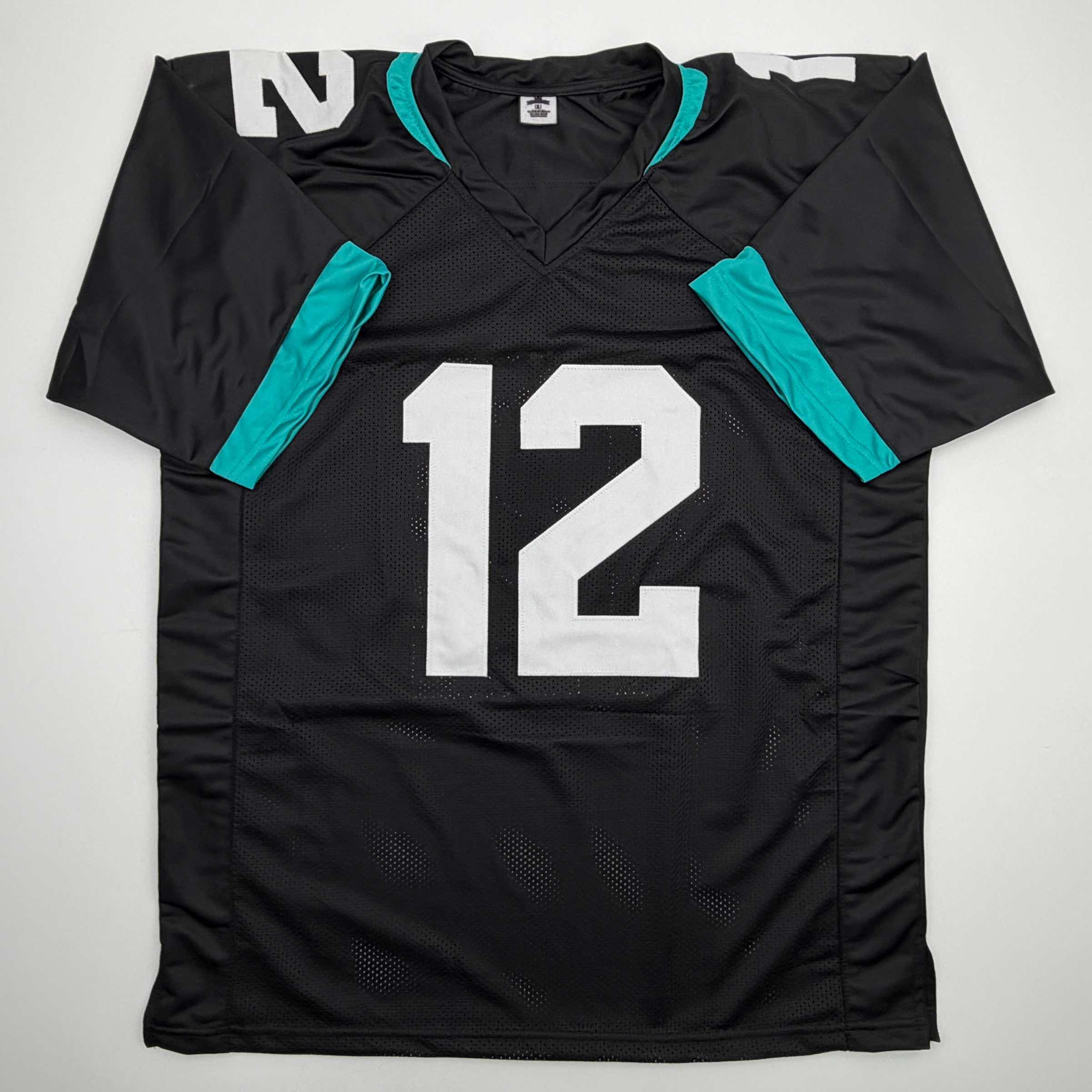 Autographed/Signed Travis Hunter Jacksonville Black Football Jersey Beckett BAS COA - Image 4