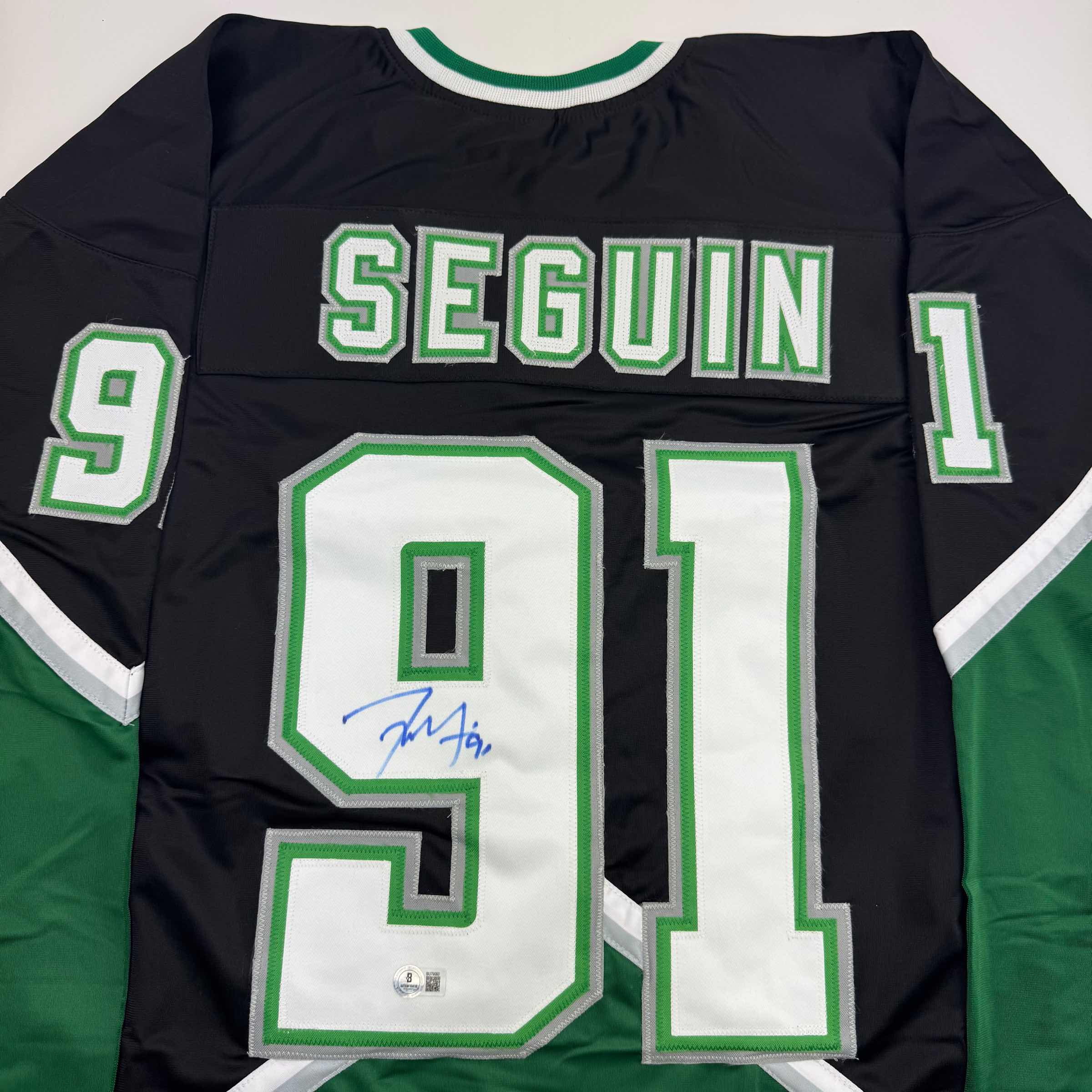 Autographed/Signed Tyler Seguin Dallas Black Hockey Jersey Beckett BAS COA - Image 2