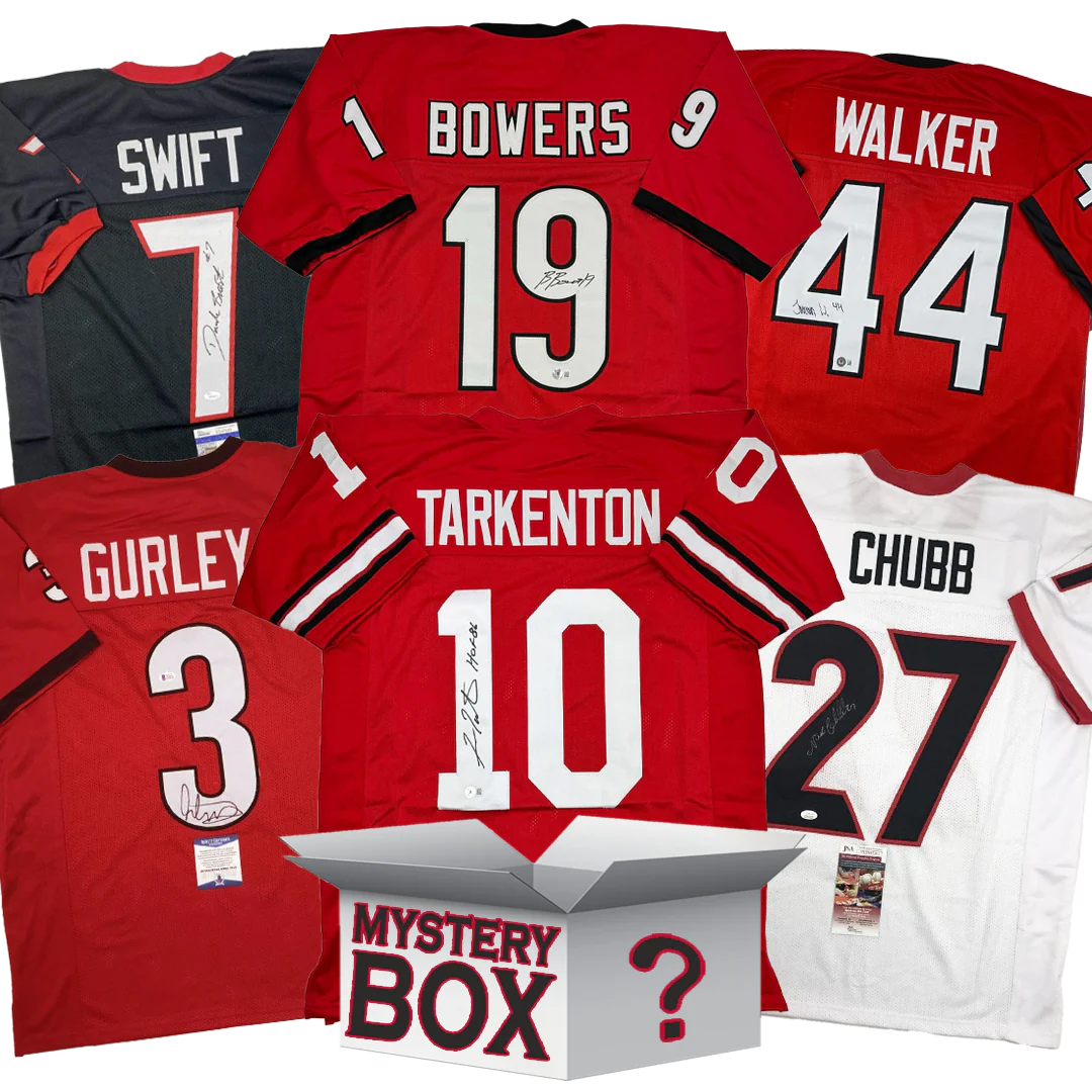 Autographed/Signed University of Georgia College Football Jersey Mystery Box with PSA JSA or Beckett COA