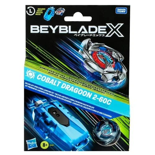 Beyblade X Cobalt Dragoon 2-60C Deluxe Left-Spin String Launcher Set - Image 3