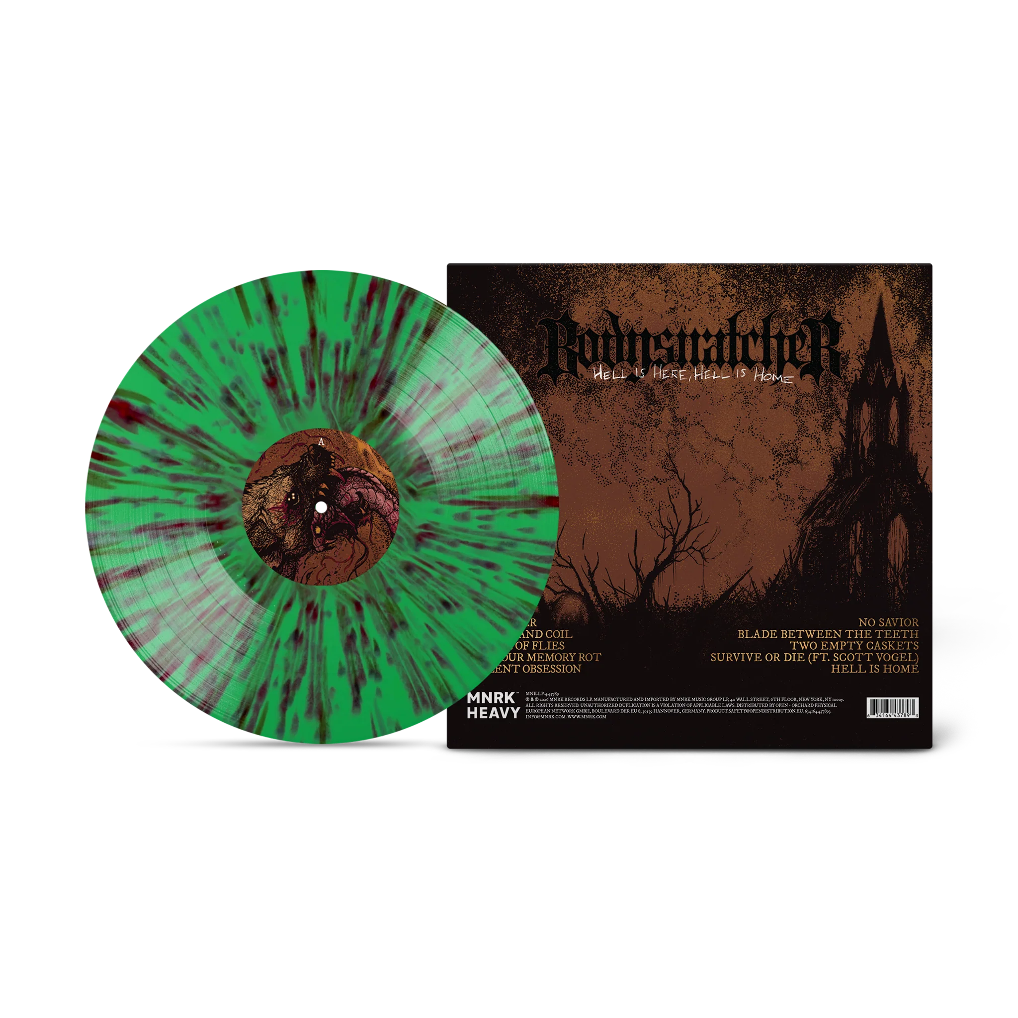 Bodysnatcher - Hell is Here, Hell Is Home on Venom Mint Splatter Vinyl - Image 2