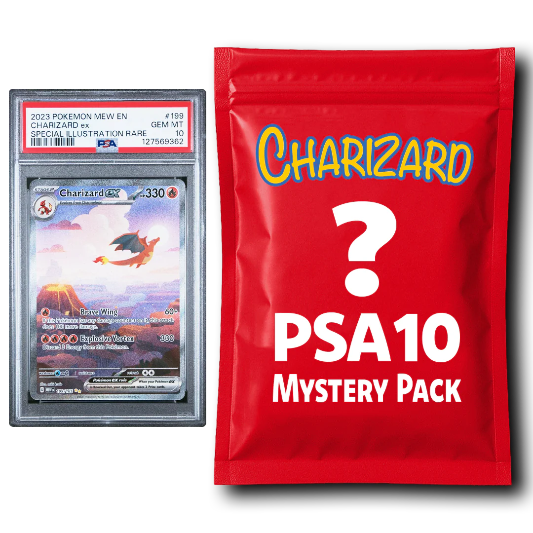 Charizard PSA 10 Graded PKM Card Mystery Pack Trading Card Game
