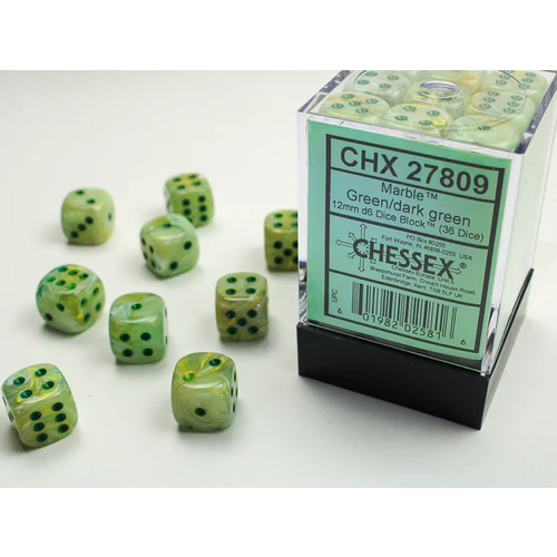 Chessex: D6 Marble Dice sets- 12mm - Image 2