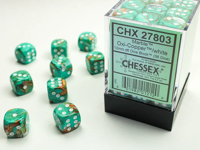 Chessex: D6 Marble Dice sets- 12mm - Image 3