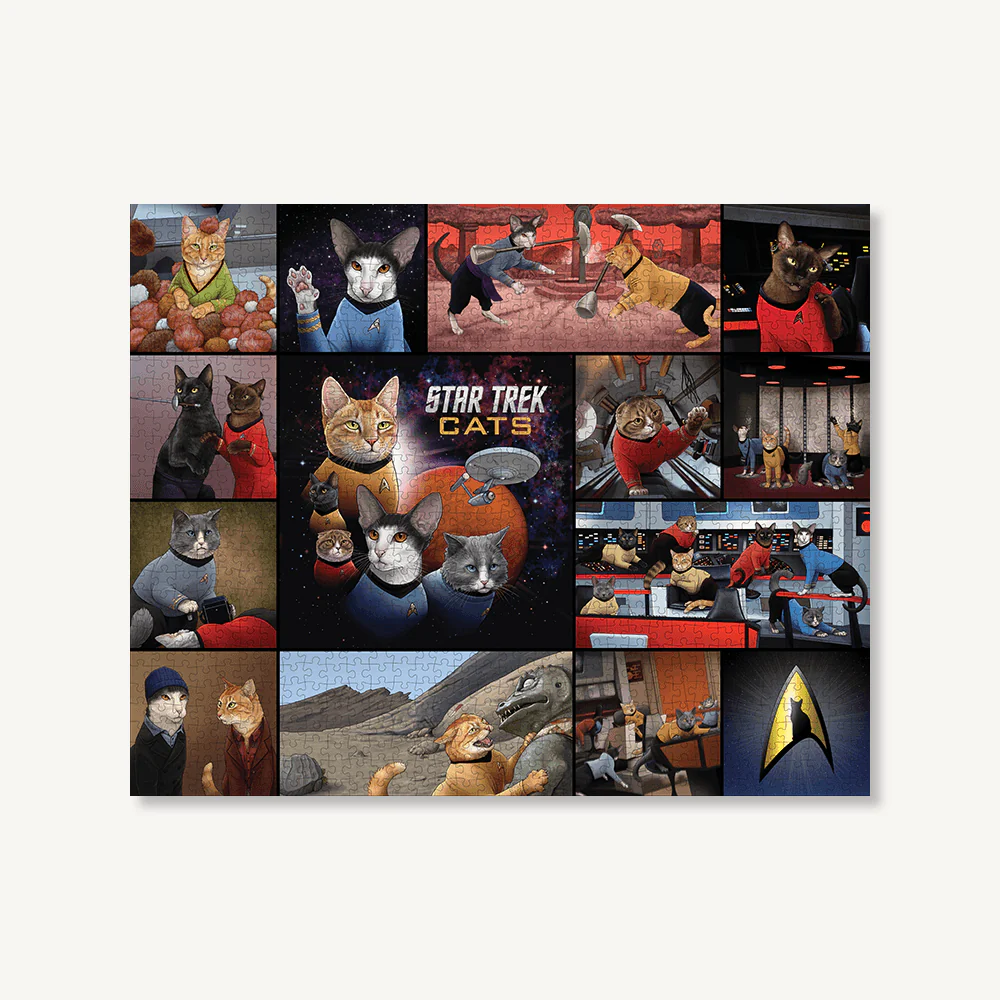 Chronicle Books Puzzles: Jigsaw Puzzle - 1000 Pieces - Star Trek - Cats - Image 2