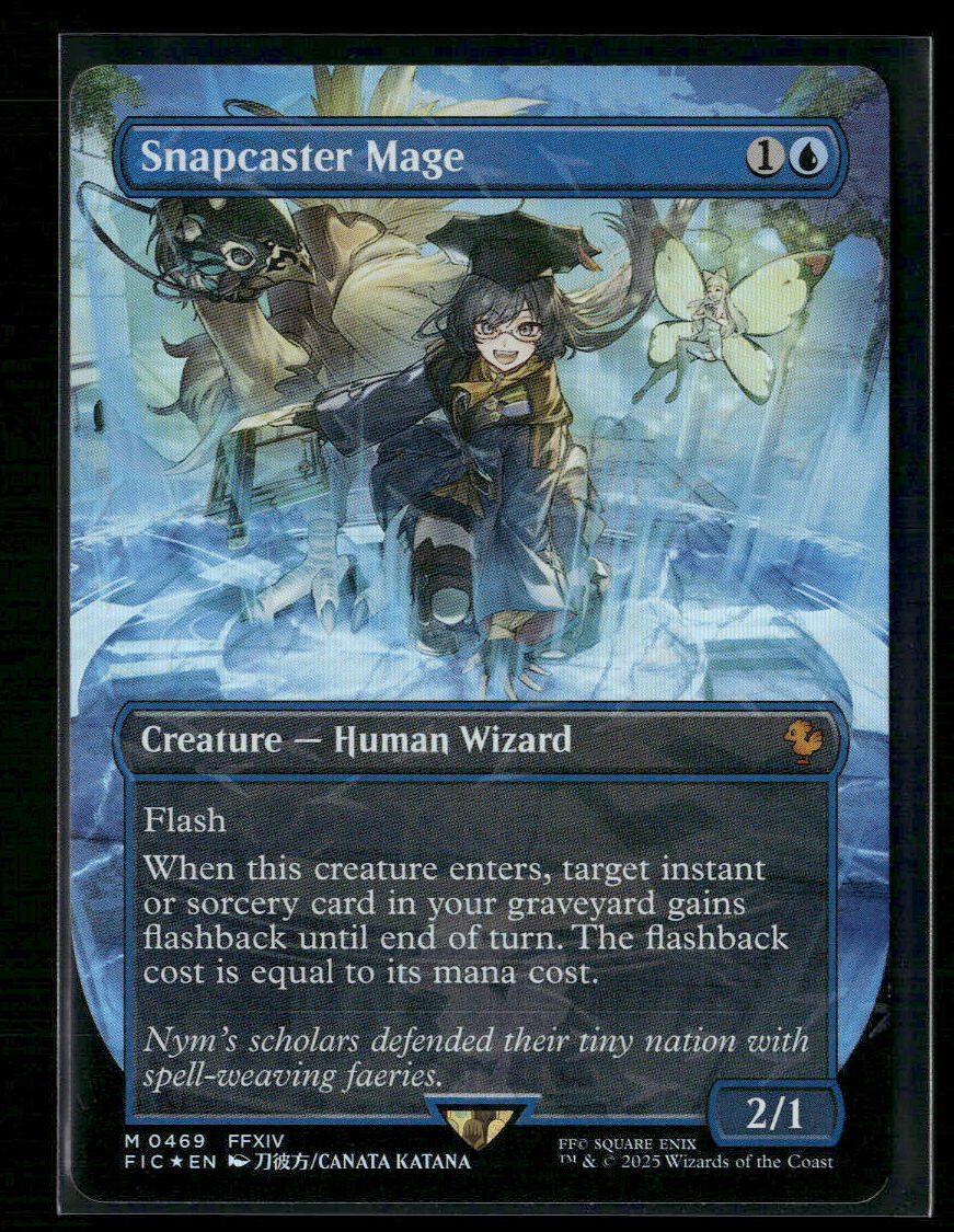 Commander: FINAL FANTASY Snapcaster Mage (Borderless) (Chocobo Track Foil) #469