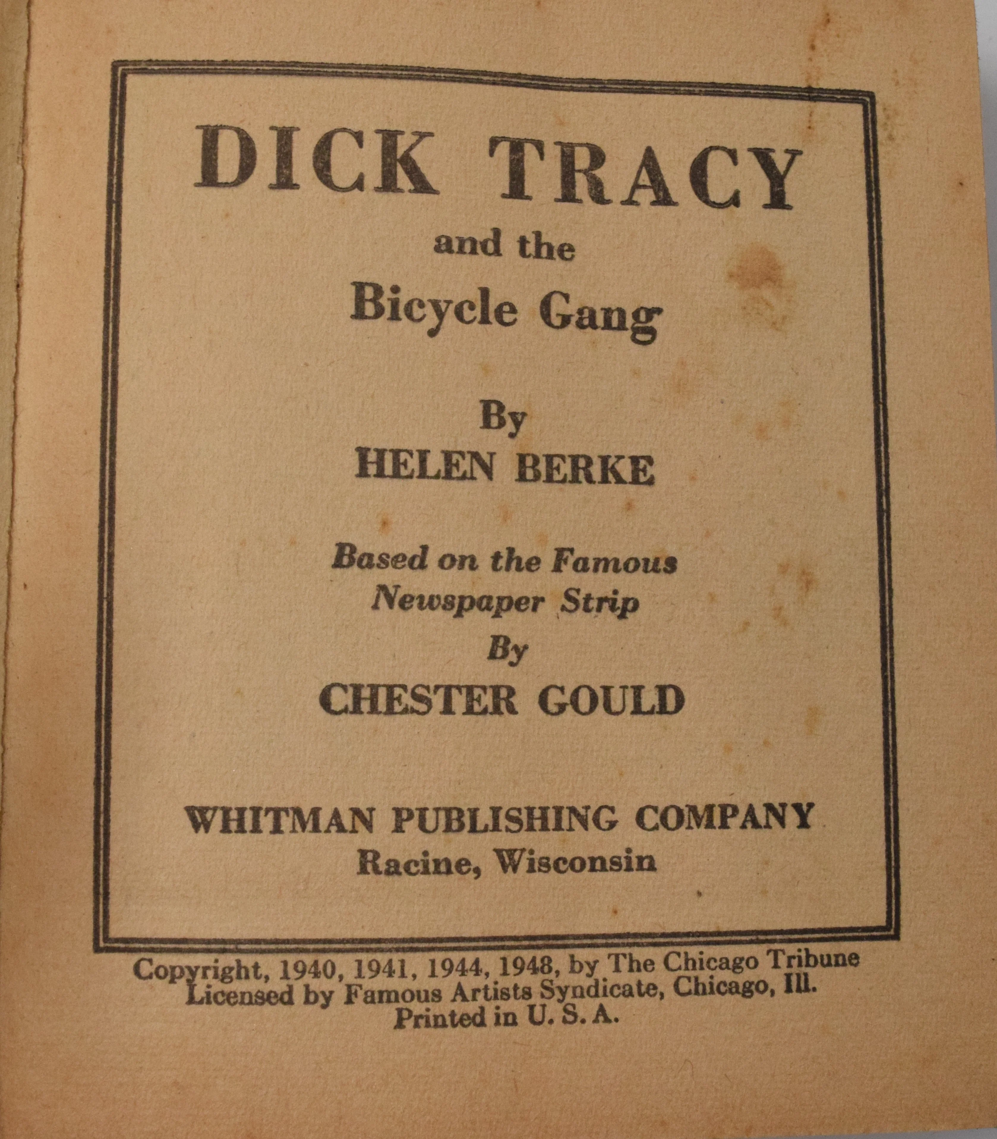 Dick Tracy And Bicycle Gang 1445 Better Little Book Whitman 1948 FN - Image 4