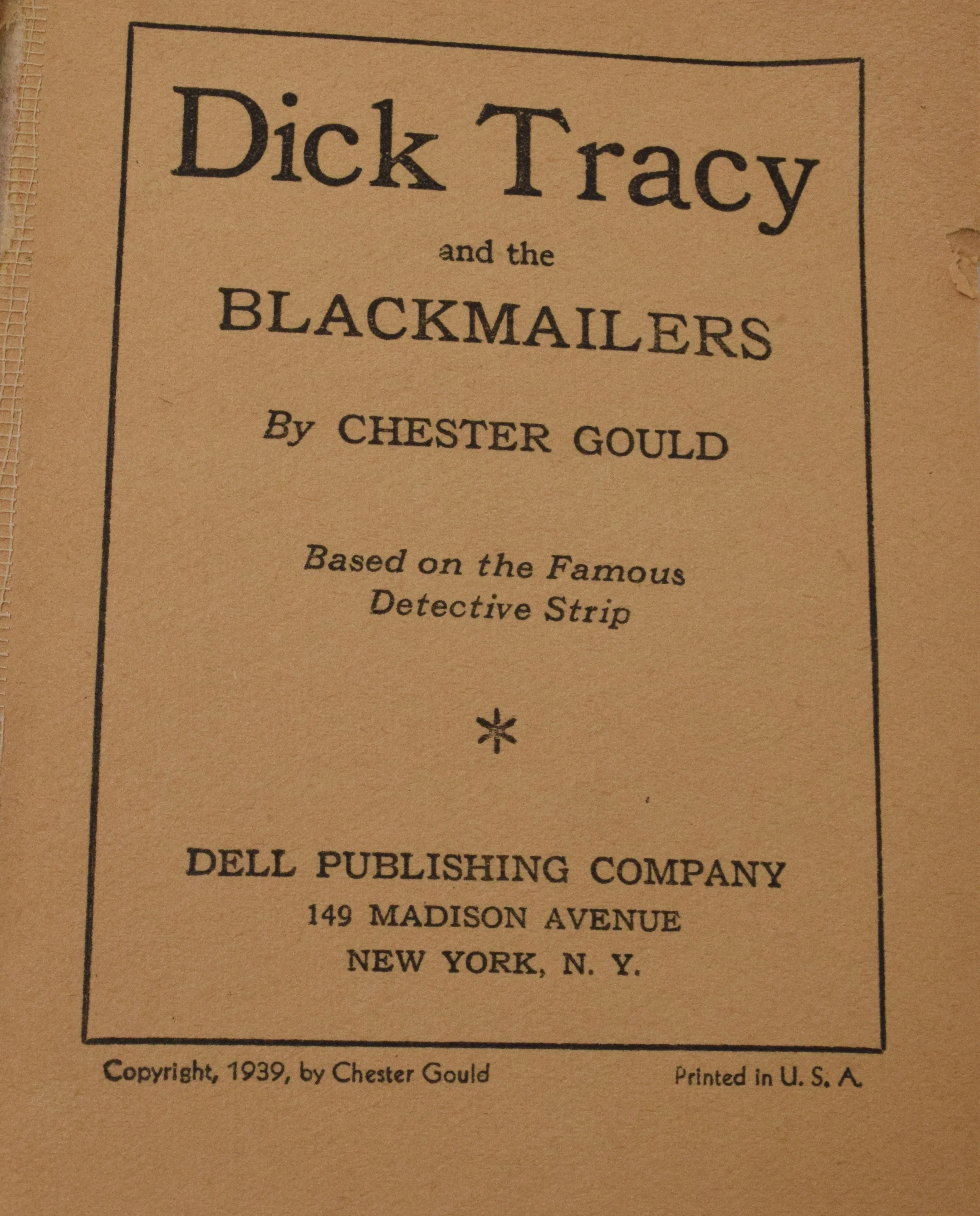 Dick Tracy And The Blackmailers Fast Action Dell 1939 FN Big Little Book - Image 4