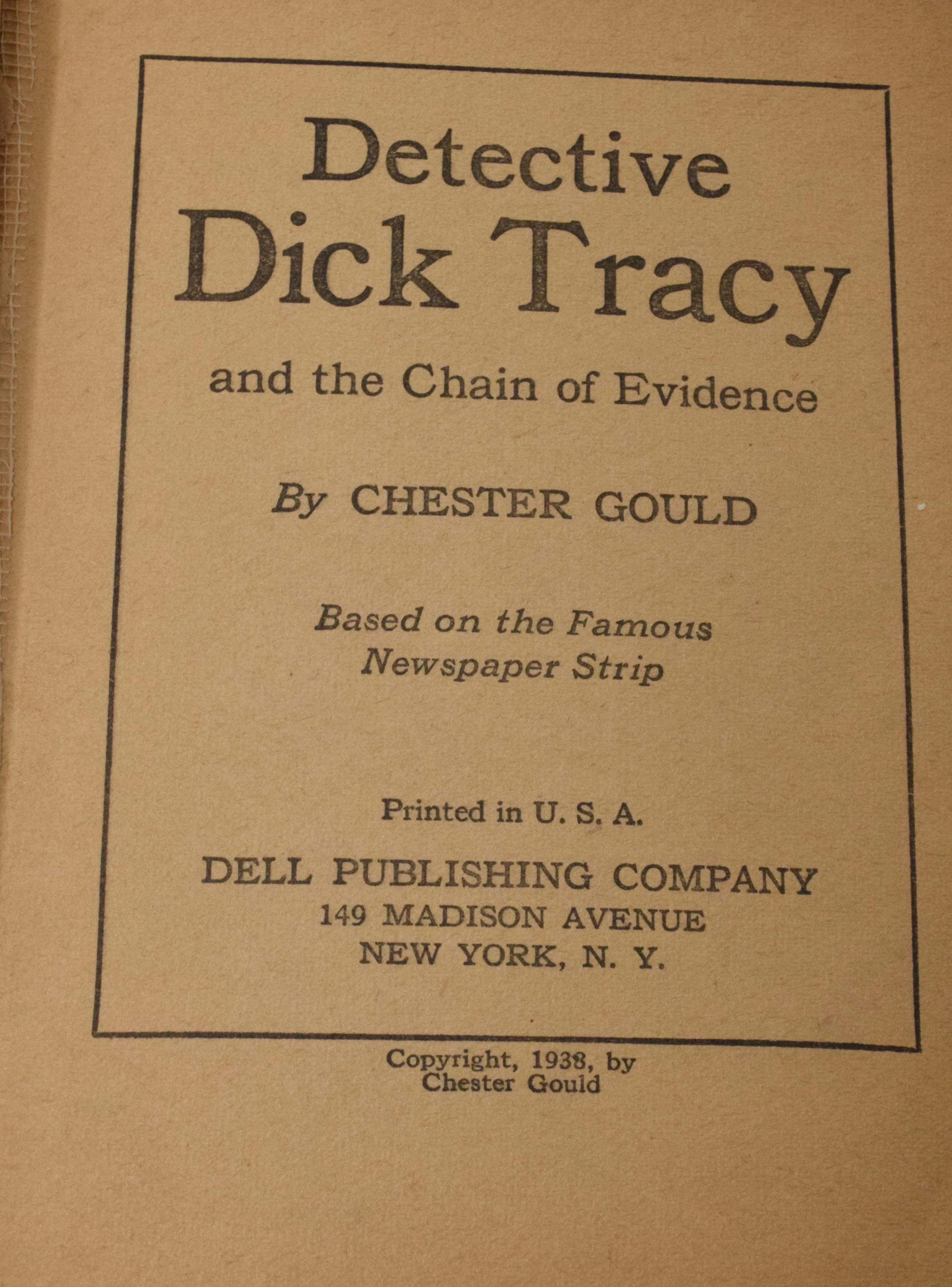 Dick Tracy And The Chain Of Evidence Fast Action Dell 1938 VG Big Little Book - Image 3