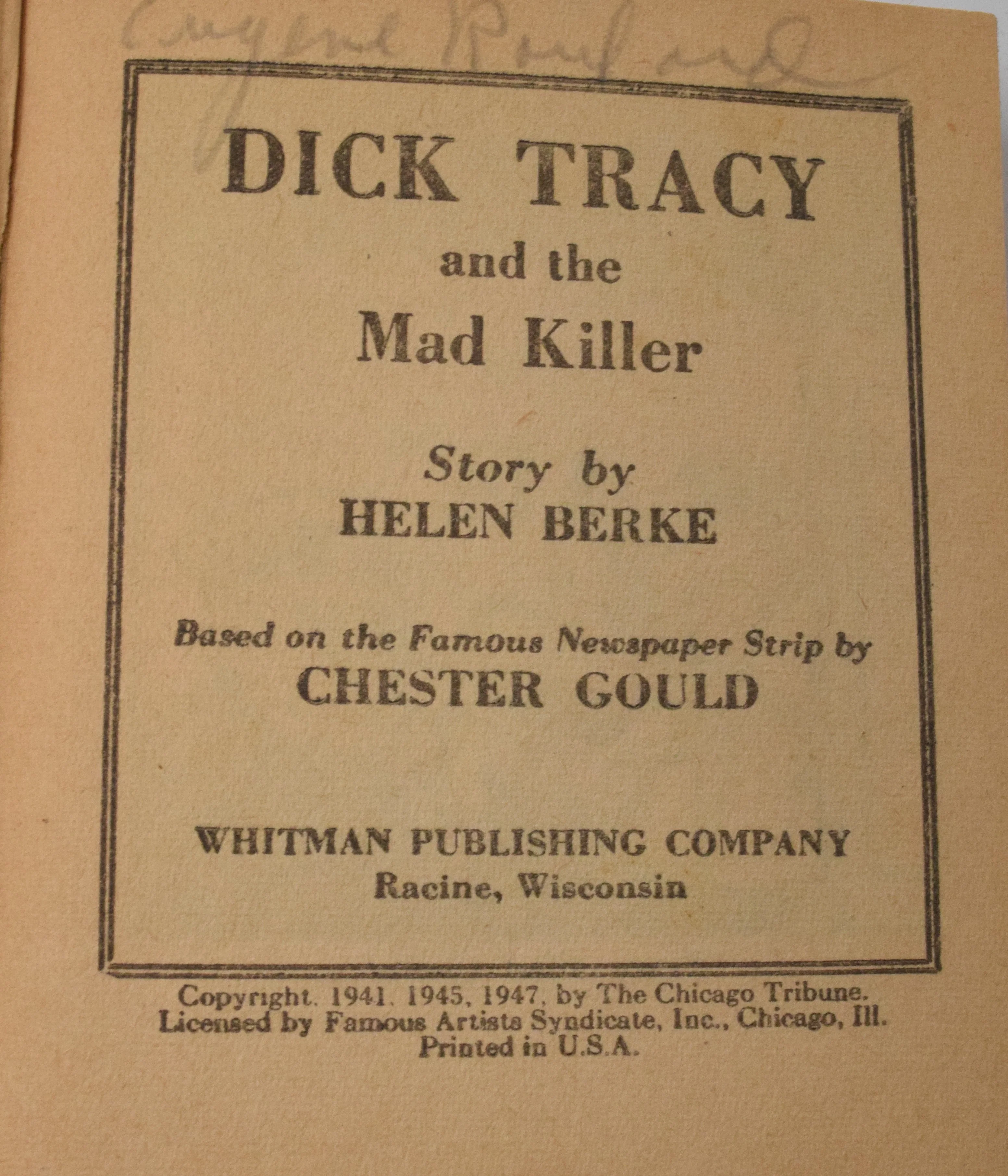 Dick Tracy And The Mad Killer 1436 Better Little Book Whitman 1947 FN - Image 4