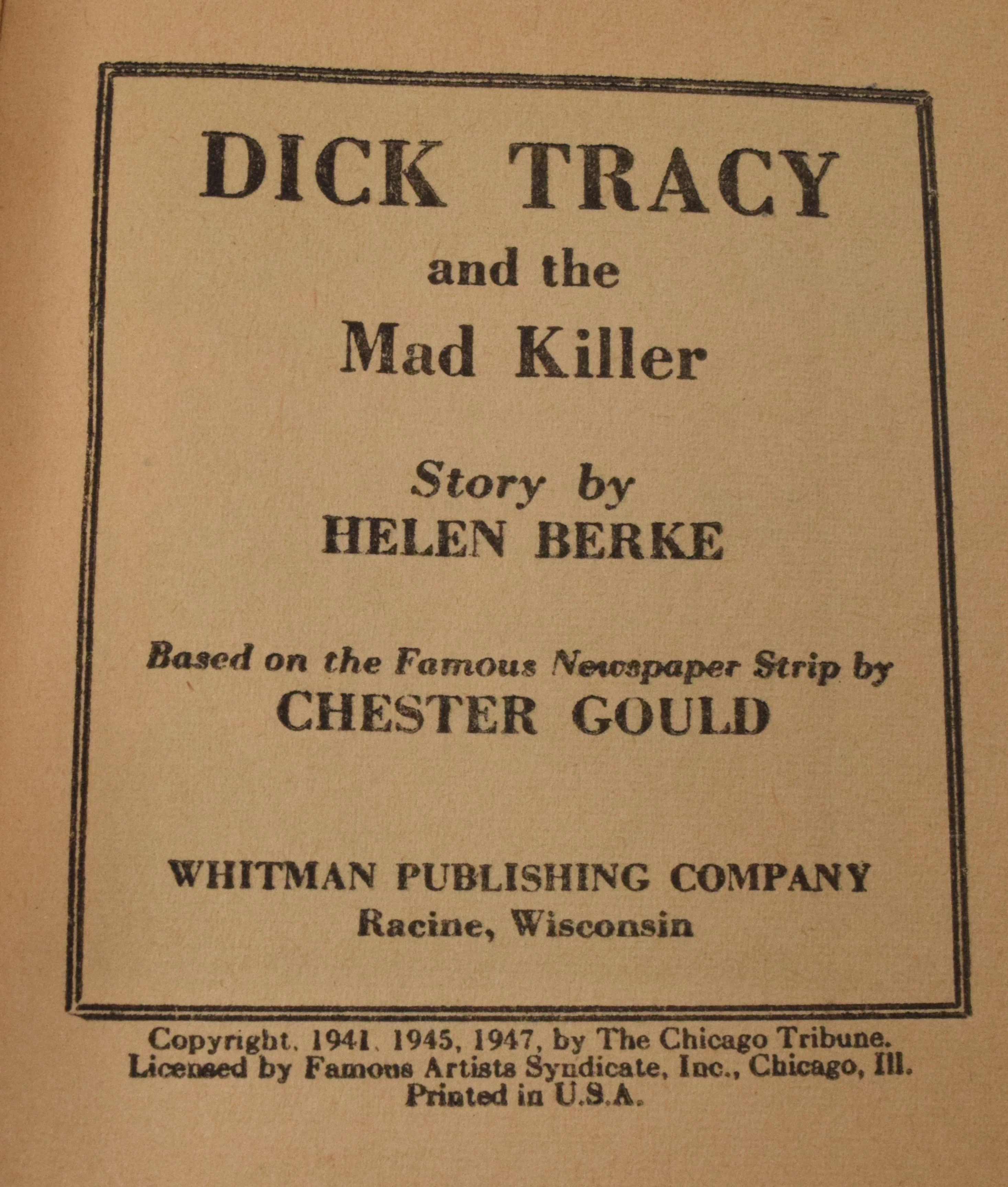 Dick Tracy And The Mad Killer 1436 Better Little Book Whitman 1947 VF - Image 4