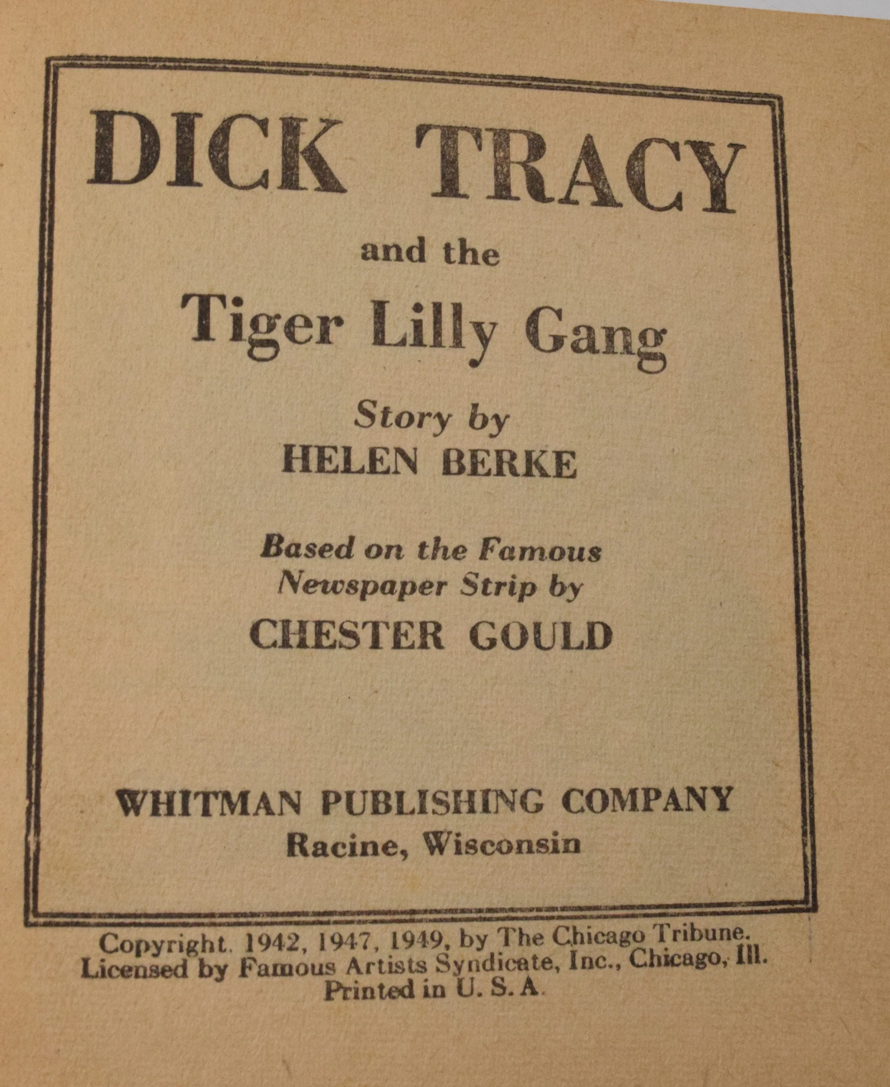 Dick Tracy And The Tiger Lilly Gang 1460 Better Little Book Whitman 1945 FN - Image 4
