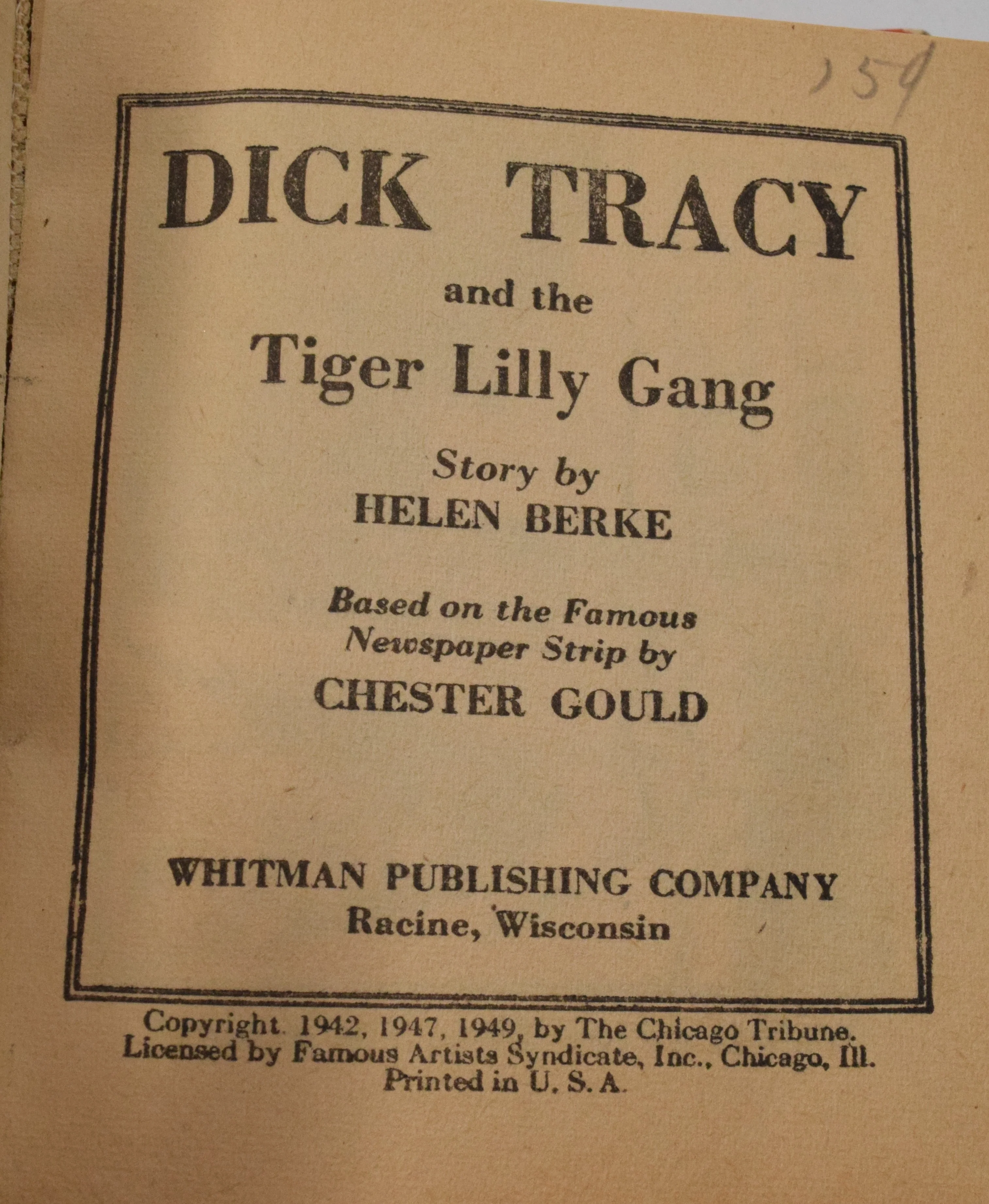 Dick Tracy And The Tiger Lilly Gang 1460 Better Little Book Whitman 1945 FN VF - Image 4