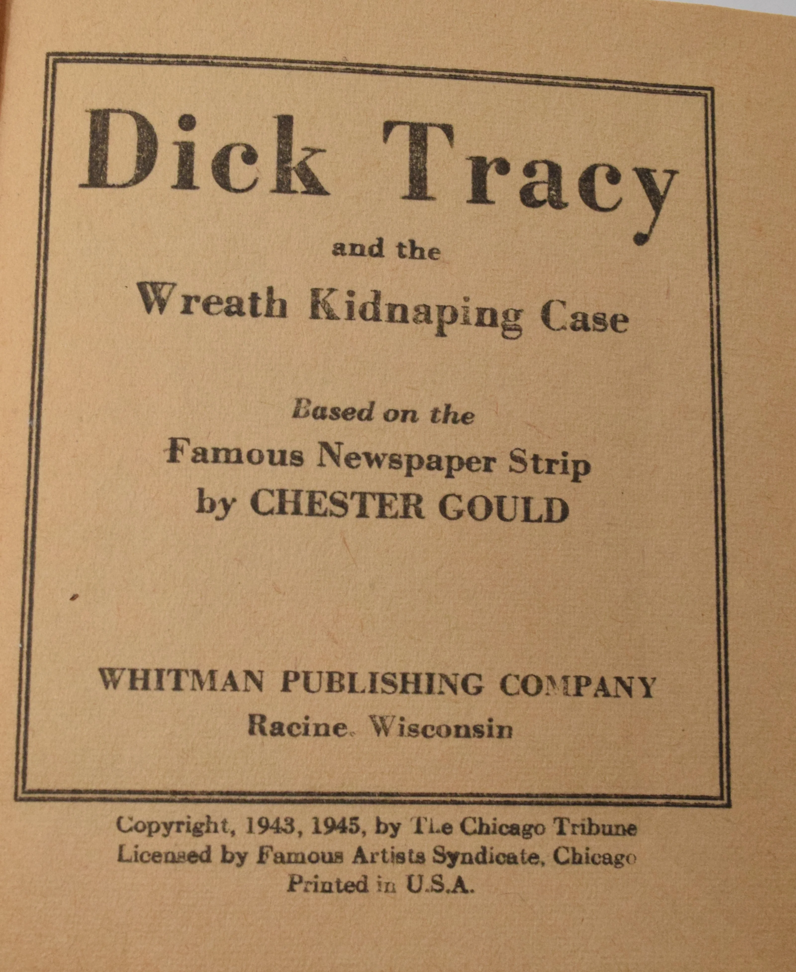 Dick Tracy And The Wreath Kidnapping Case 1482 Better Little Book Whitman 1945 VF NM - Image 4