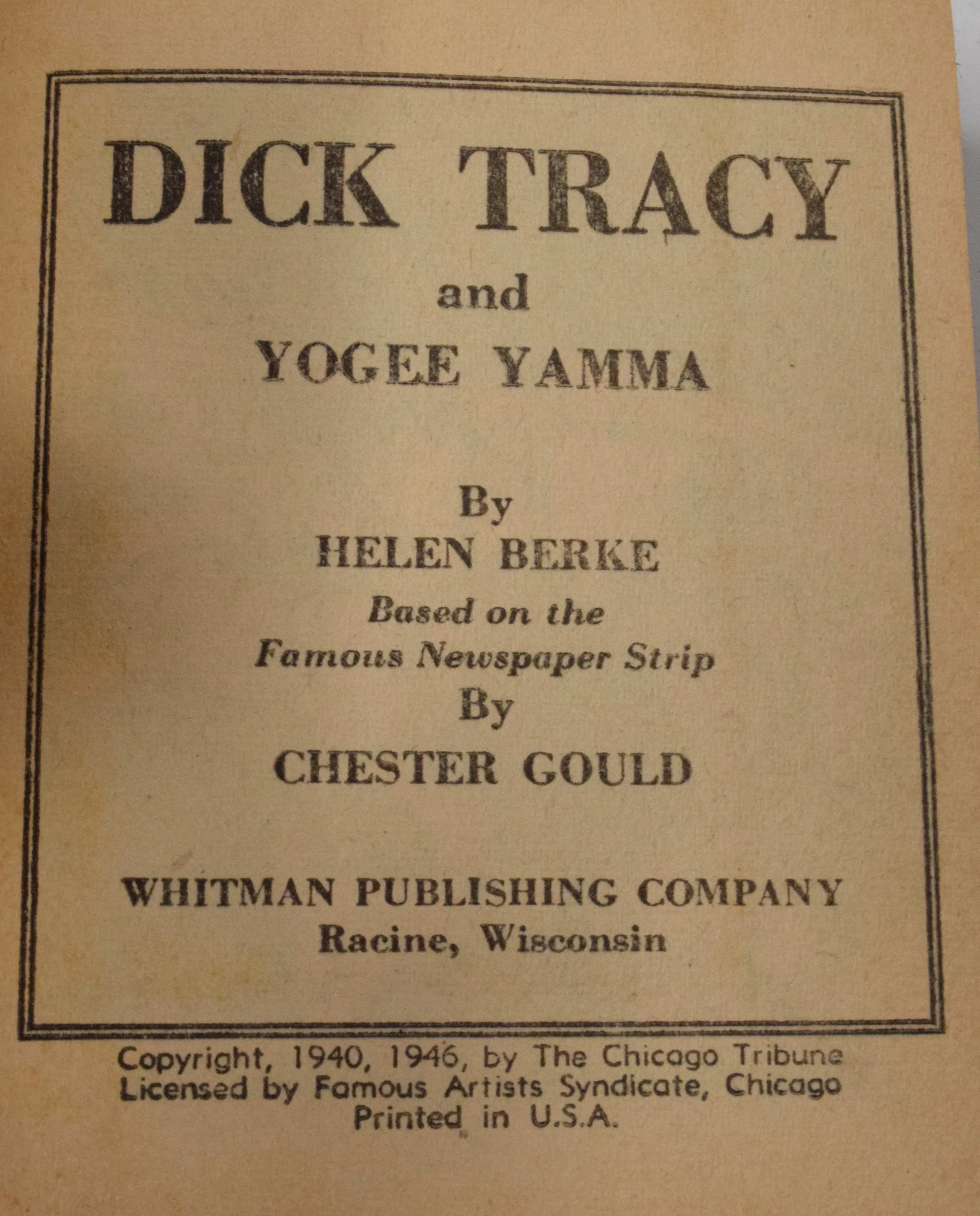 Dick Tracy And Yogee Yamma 1412 Better Little Book Whitman 1946 FN - Image 4