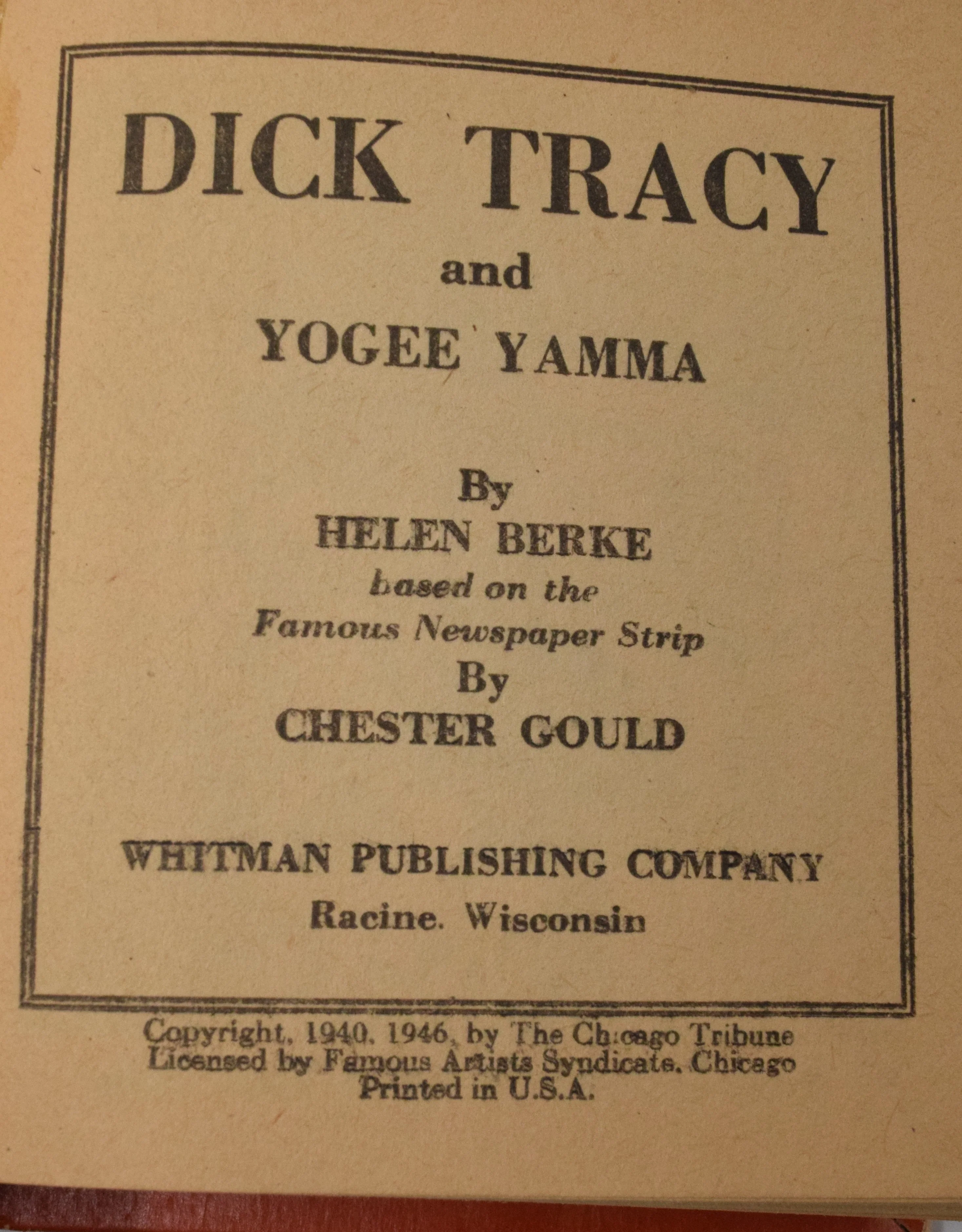 Dick Tracy And Yogee Yamma 1412 Better Little Book Whitman 1946 VF - Image 4