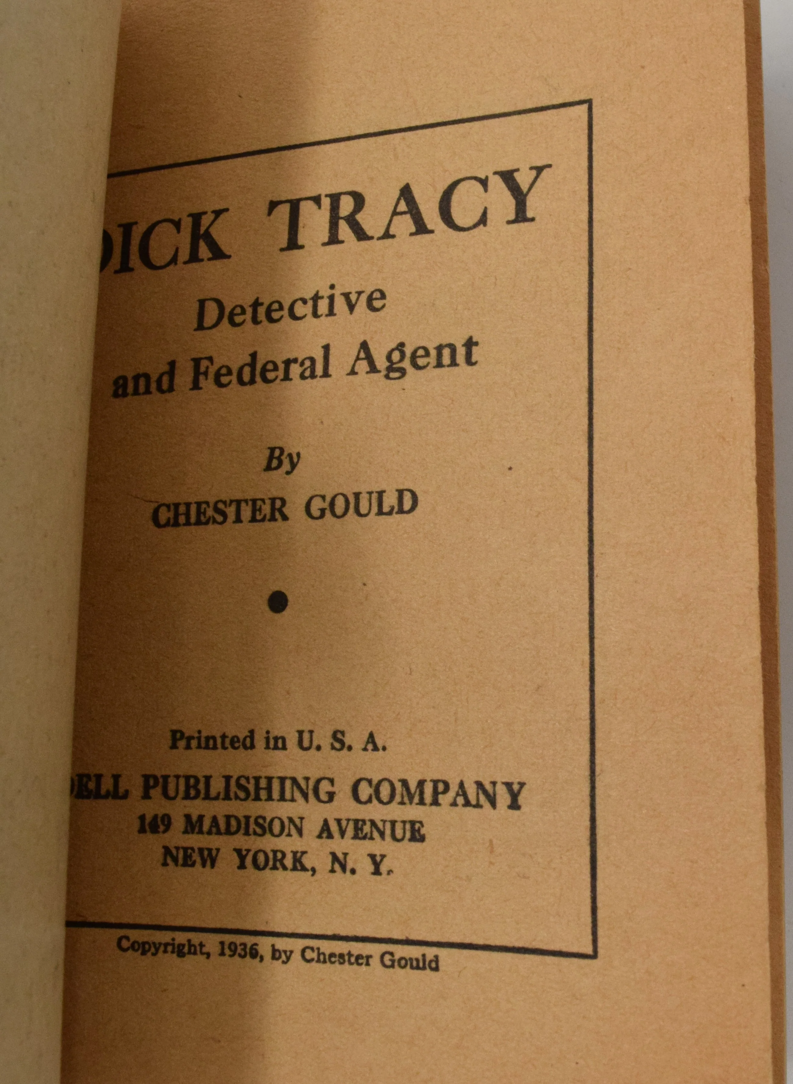 Dick Tracy Detective And Federal Agent Fast Action Dell 1936 FN Big Little Book - Image 3