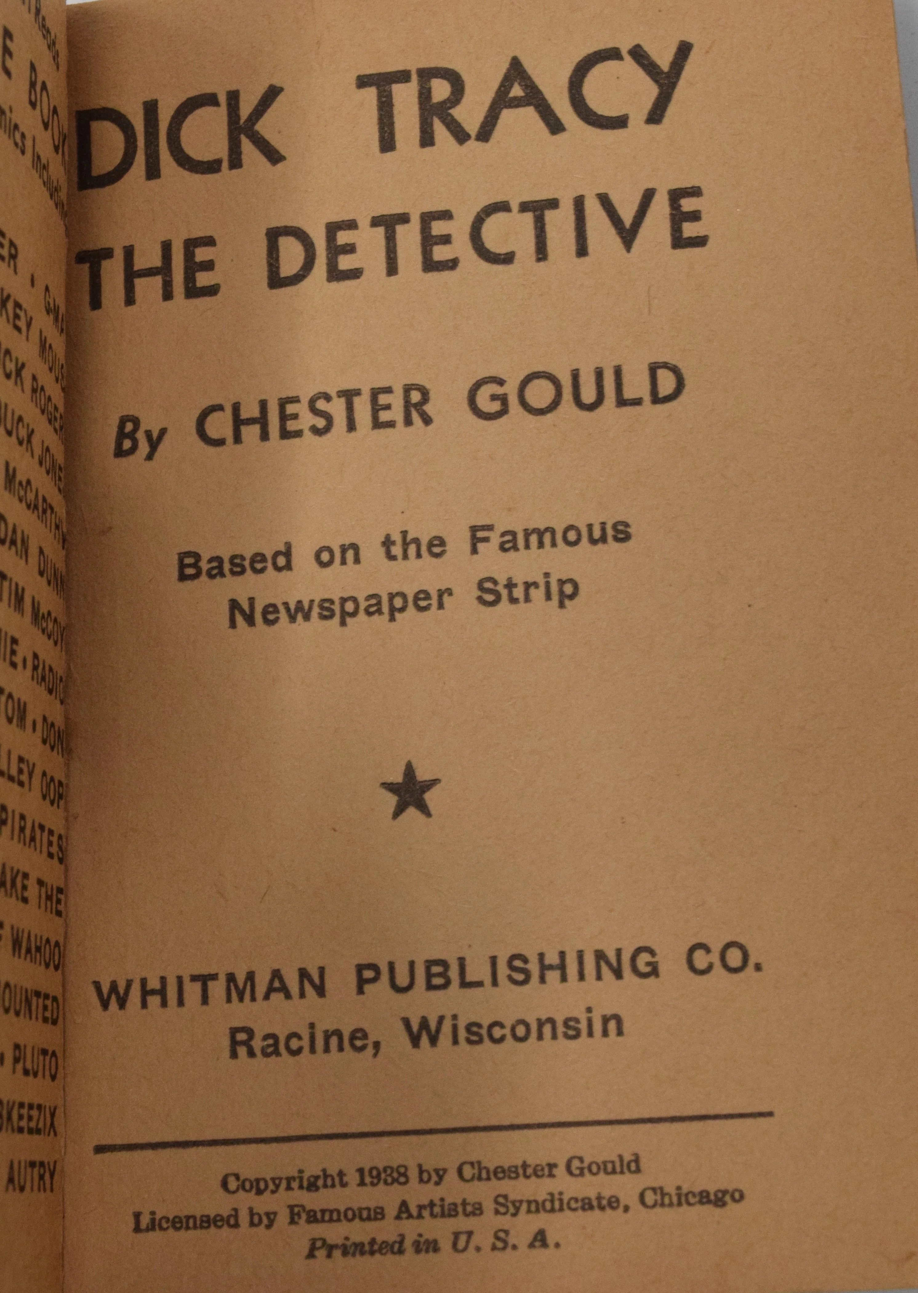 Dick Tracy The Detective Whitman 1938 FN VF Better Little Book - Image 3