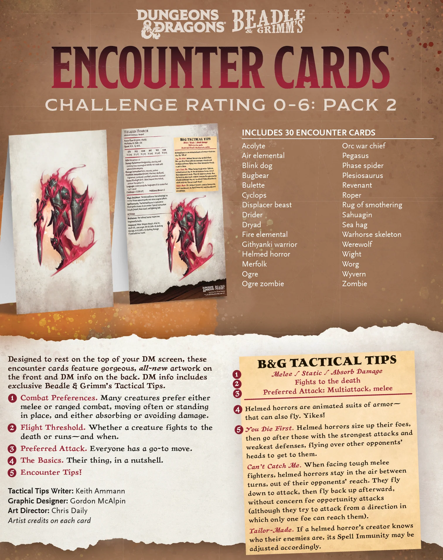 Encounter Cards (D&D) - Challenge Rating 0-6 PACK 2 - Image 2