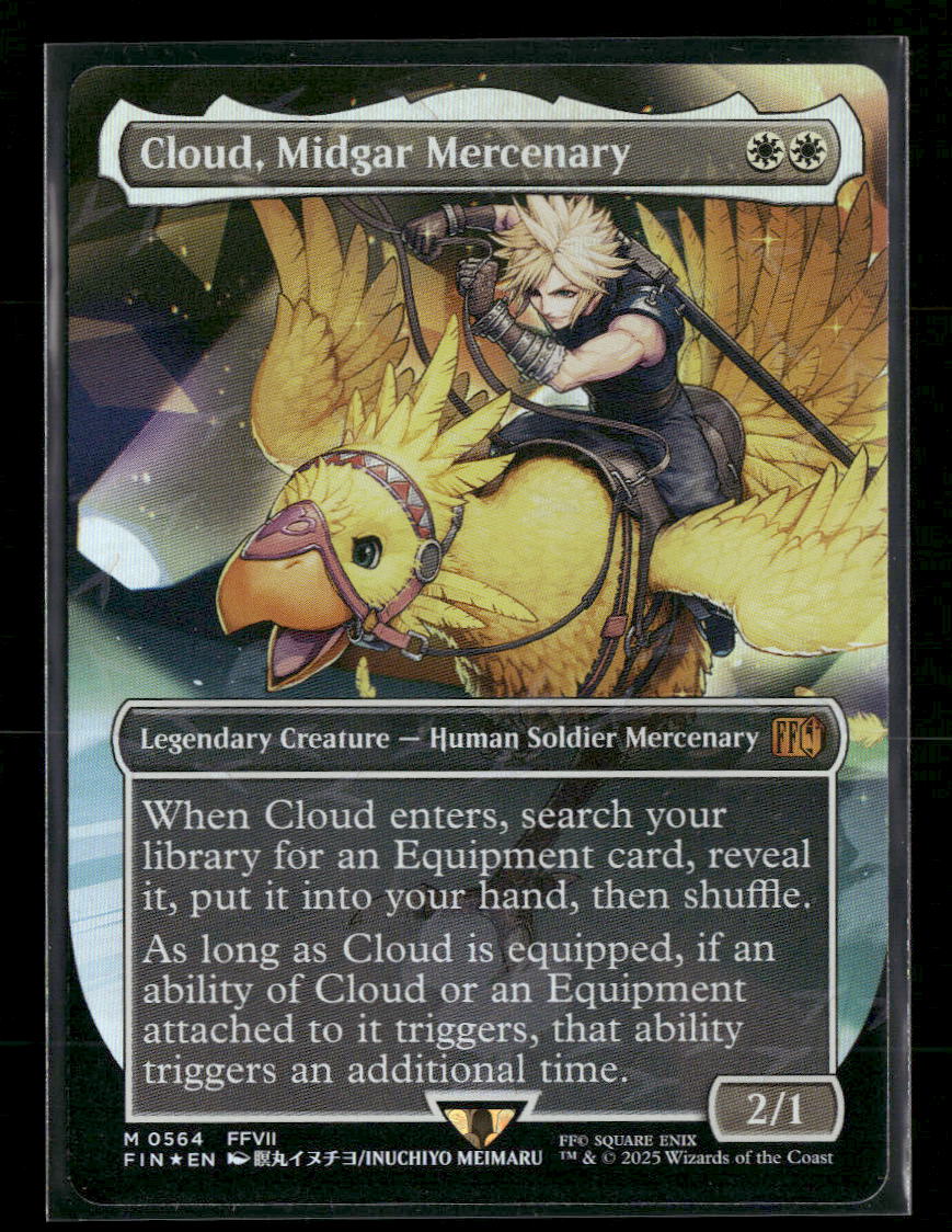 FINAL FANTASY Cloud, Midgar Mercenary (Borderless) (Chocobo Track Foil) #564