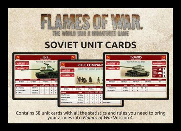 Flames of War: Late War Soviet Unit Cards - Image 2
