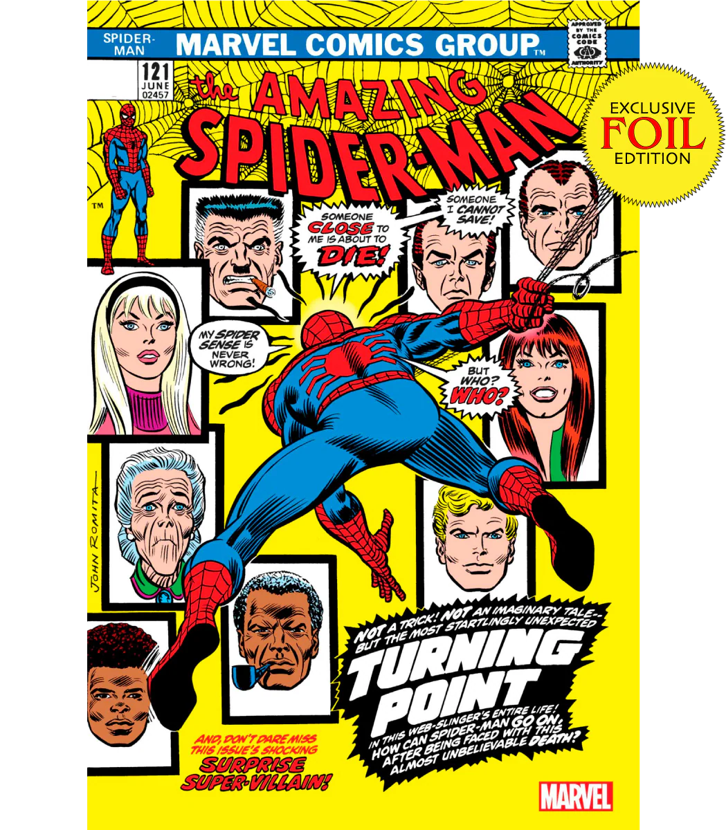 [Foil] Amazing Spider-Man #121 Facsimile Edition Unknown Comics John Romita Exclusive Var (06/14/2023) - Image 4