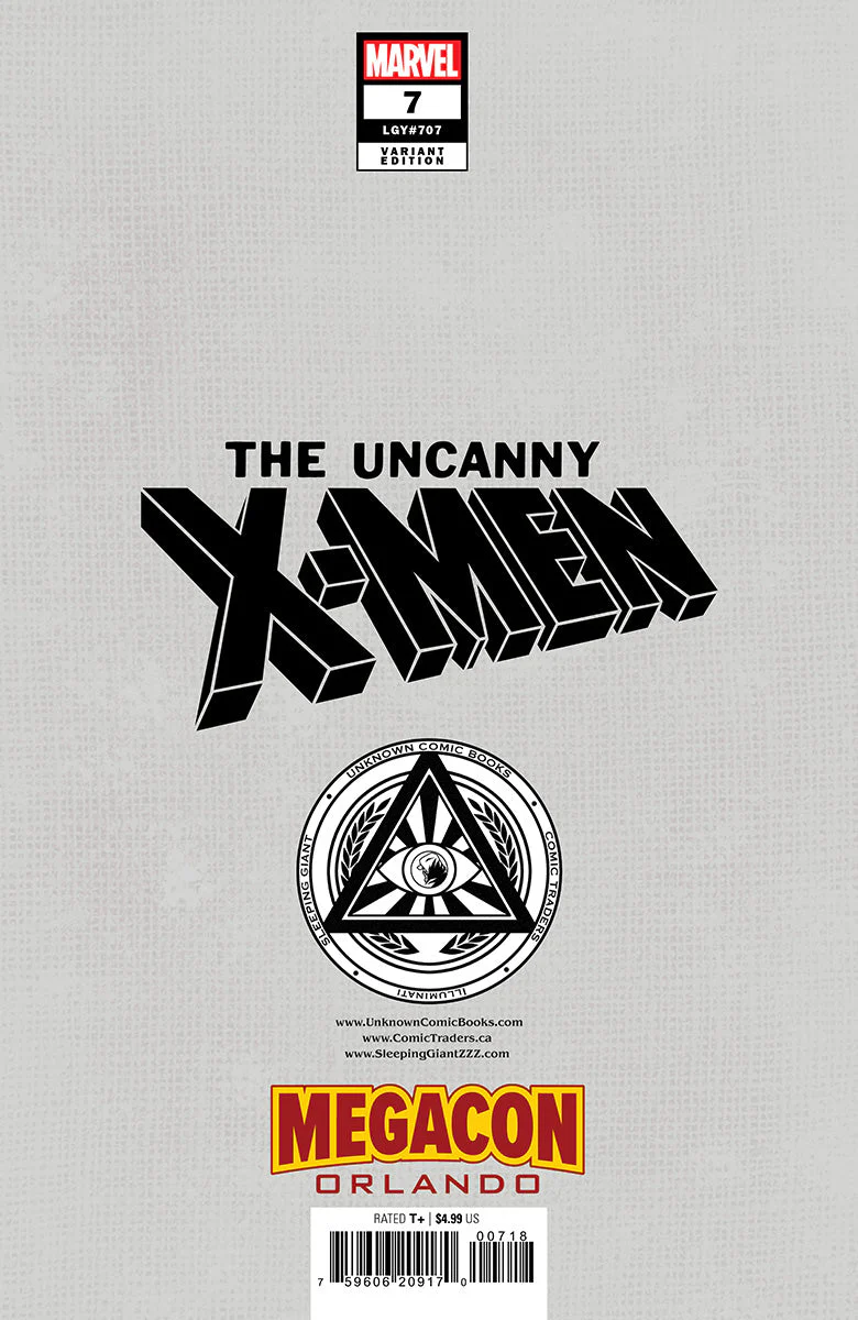 [Foil] Uncanny X-Men #7 Unknown Comics David Nakayama Exclusive Virgin MEGACON 2025 Var (12/11/2024) - Image 3